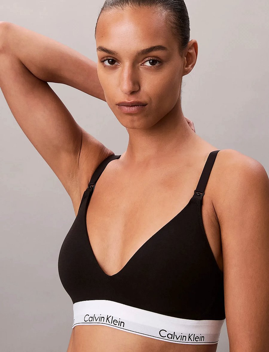 Calvin Klein - MATERNITY LIGHTLY LINED TRIANGLE - zemākās cenas - black . - 5