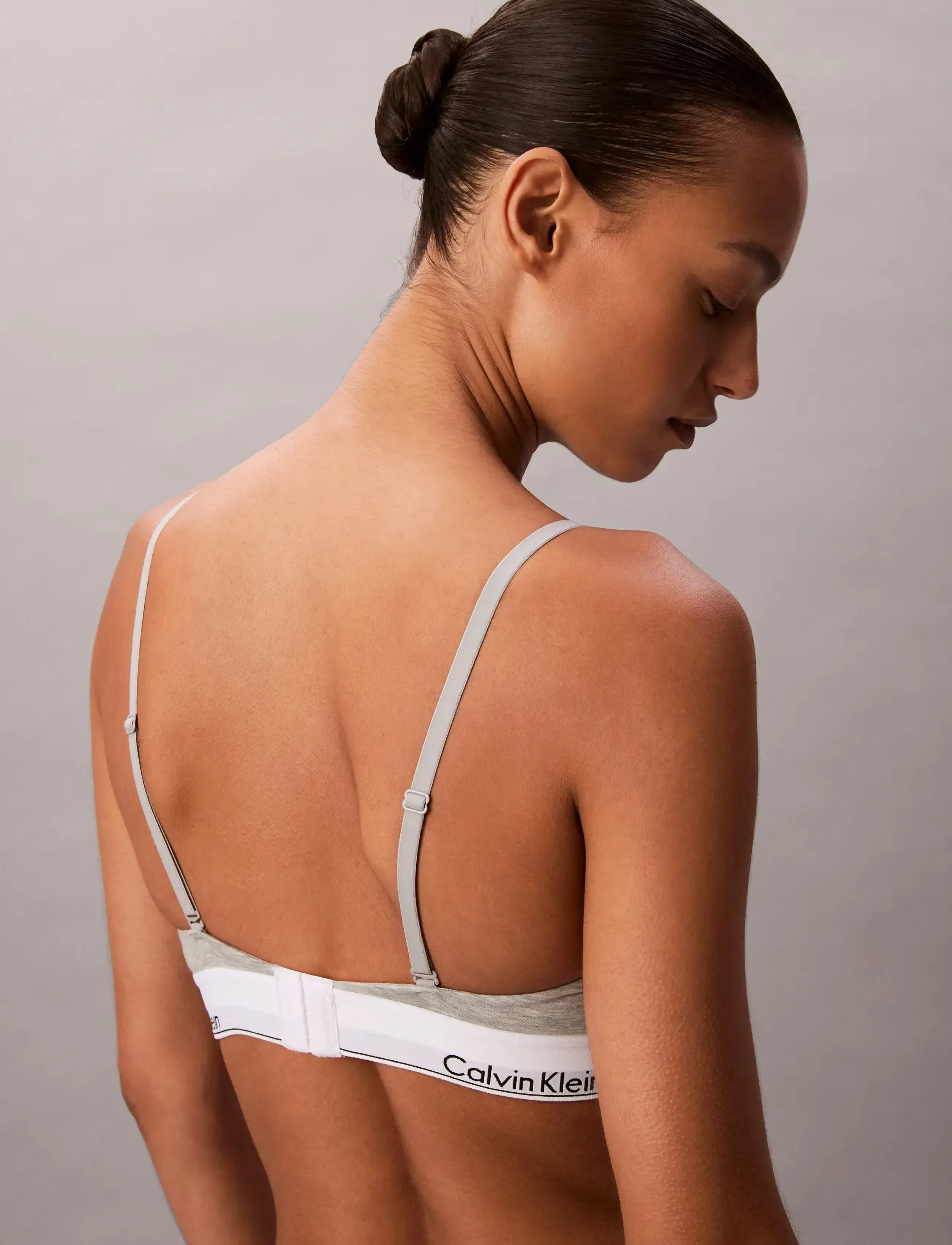 Calvin Klein - LIGHTLY LINED TRIANGLE - rinnahoidja - grey heather - 5