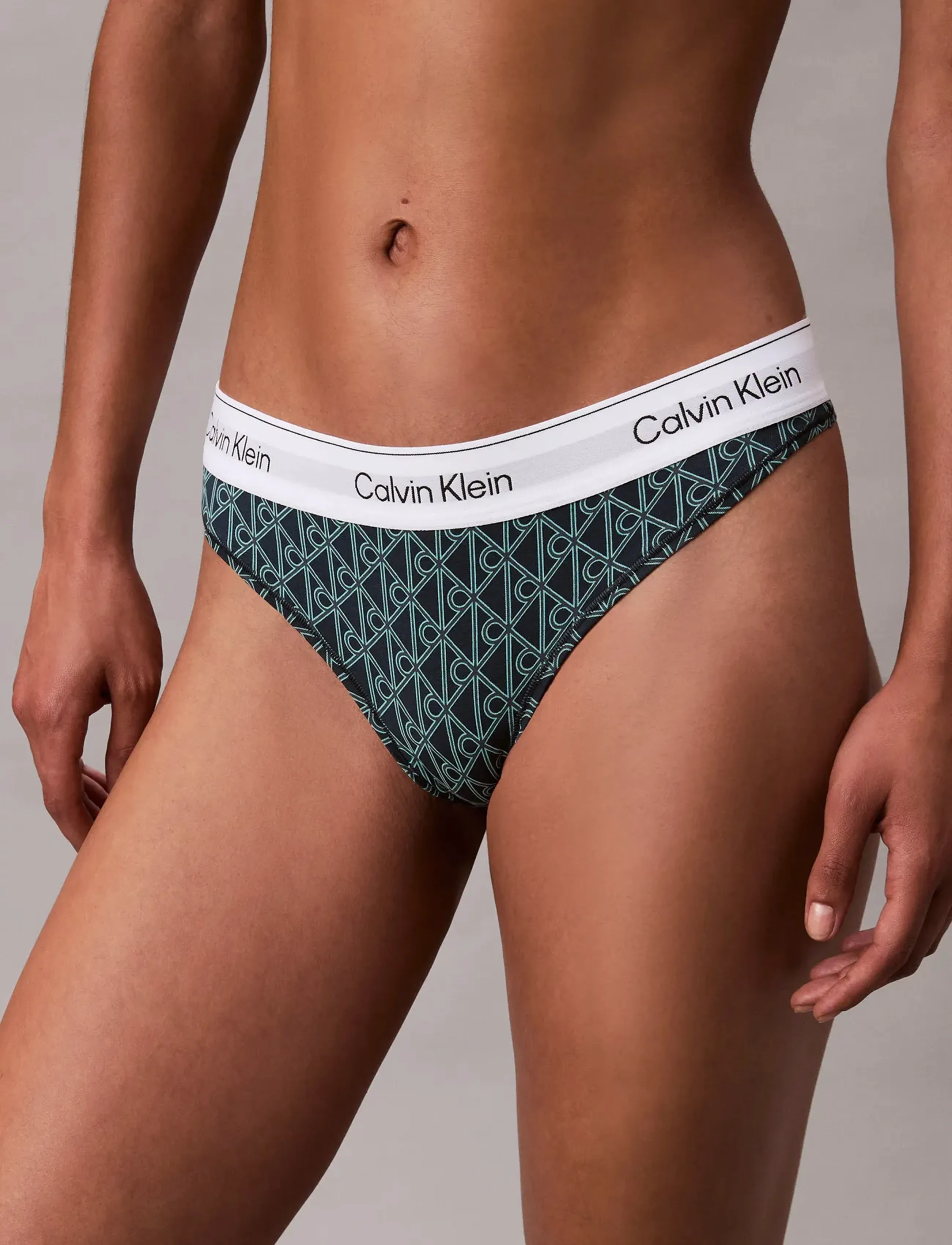 Calvin Klein - THONG - stringtruser - bijou modern emblem outline+stratif - 3
