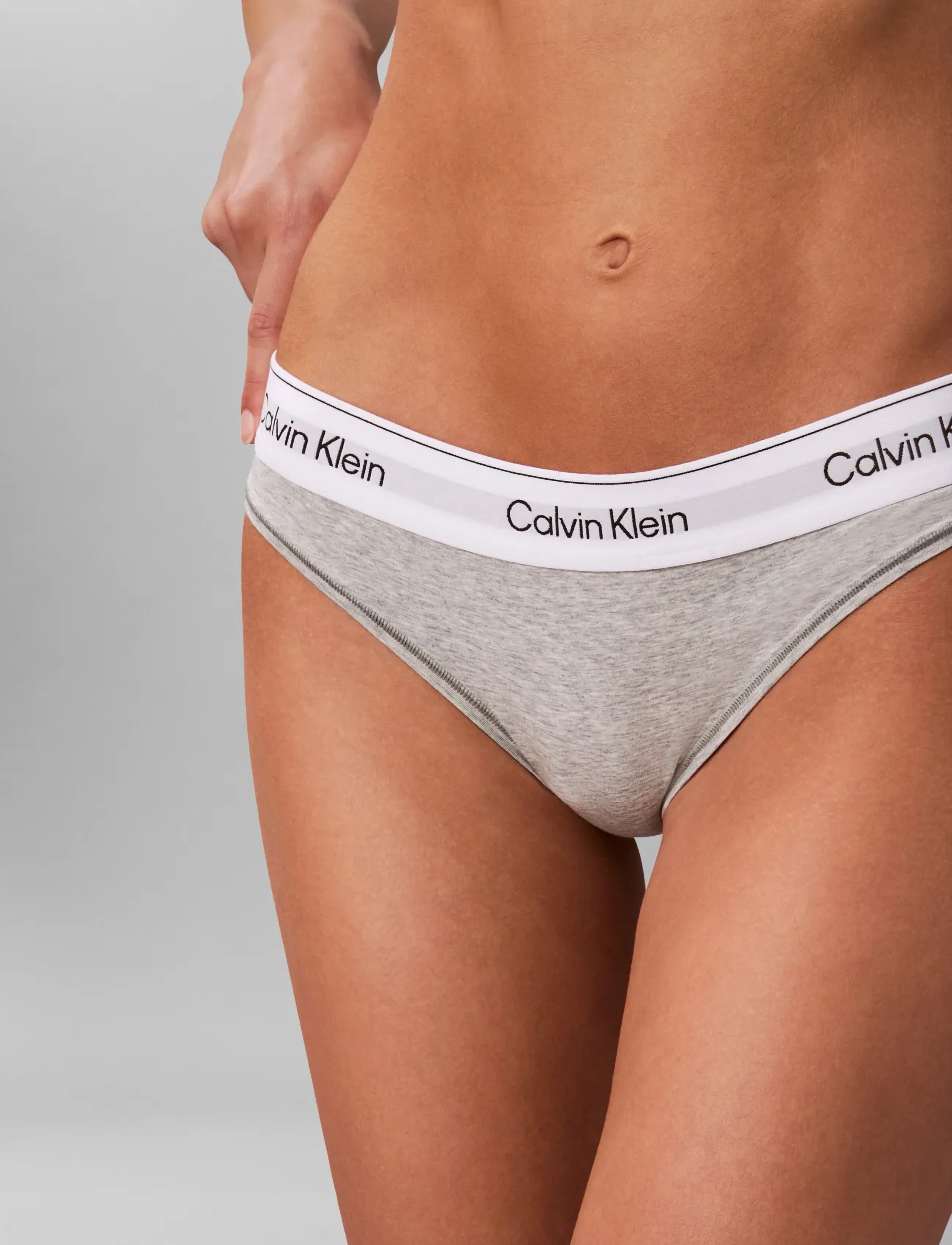 Calvin Klein - THONG - stringid - grey heather - 4