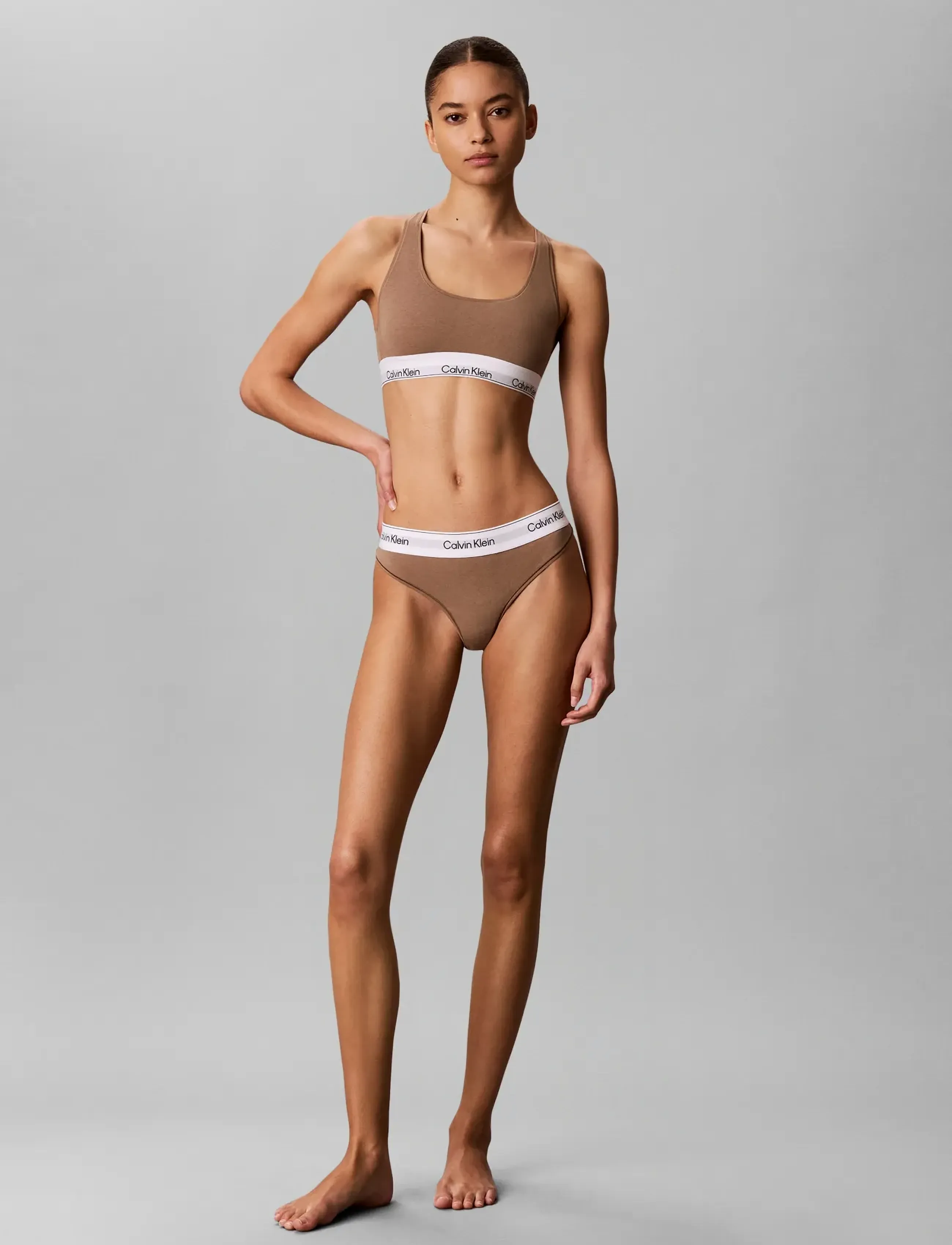 Calvin Klein - THONG - stringid - soft mocha - 0