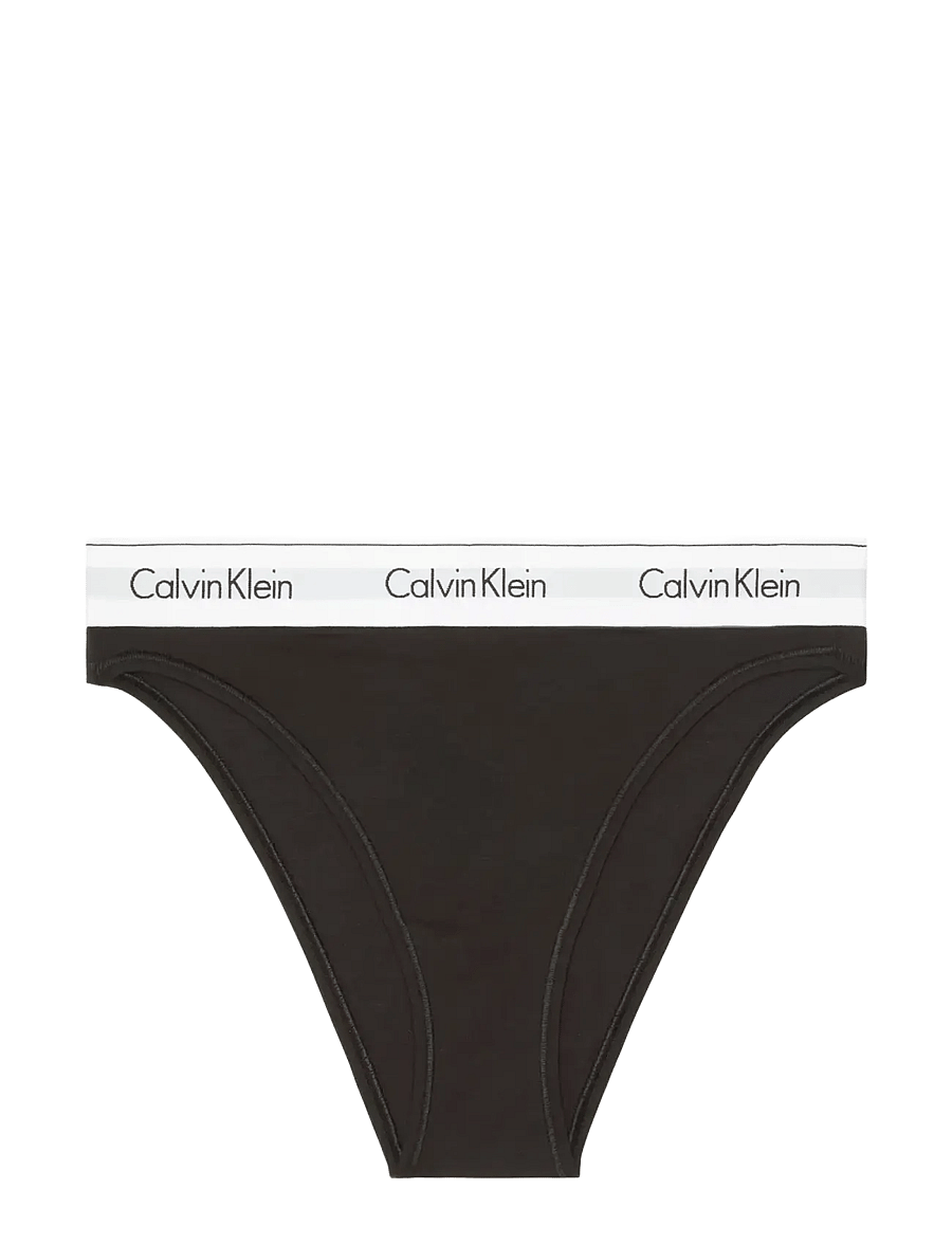 Calvin Klein - HIGH LEG TANGA - midi & maxi trusser - black - 1