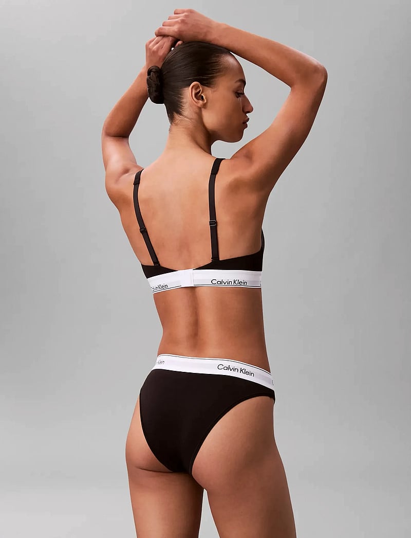 Calvin Klein - HIGH LEG TANGA - midi & maxi briefs - black - 2