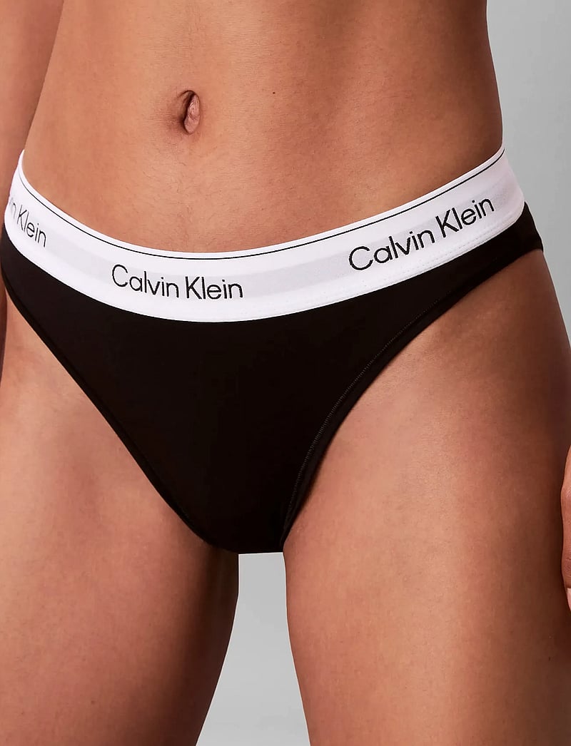 Calvin Klein - HIGH LEG TANGA - midi & maxi briefs - black - 4