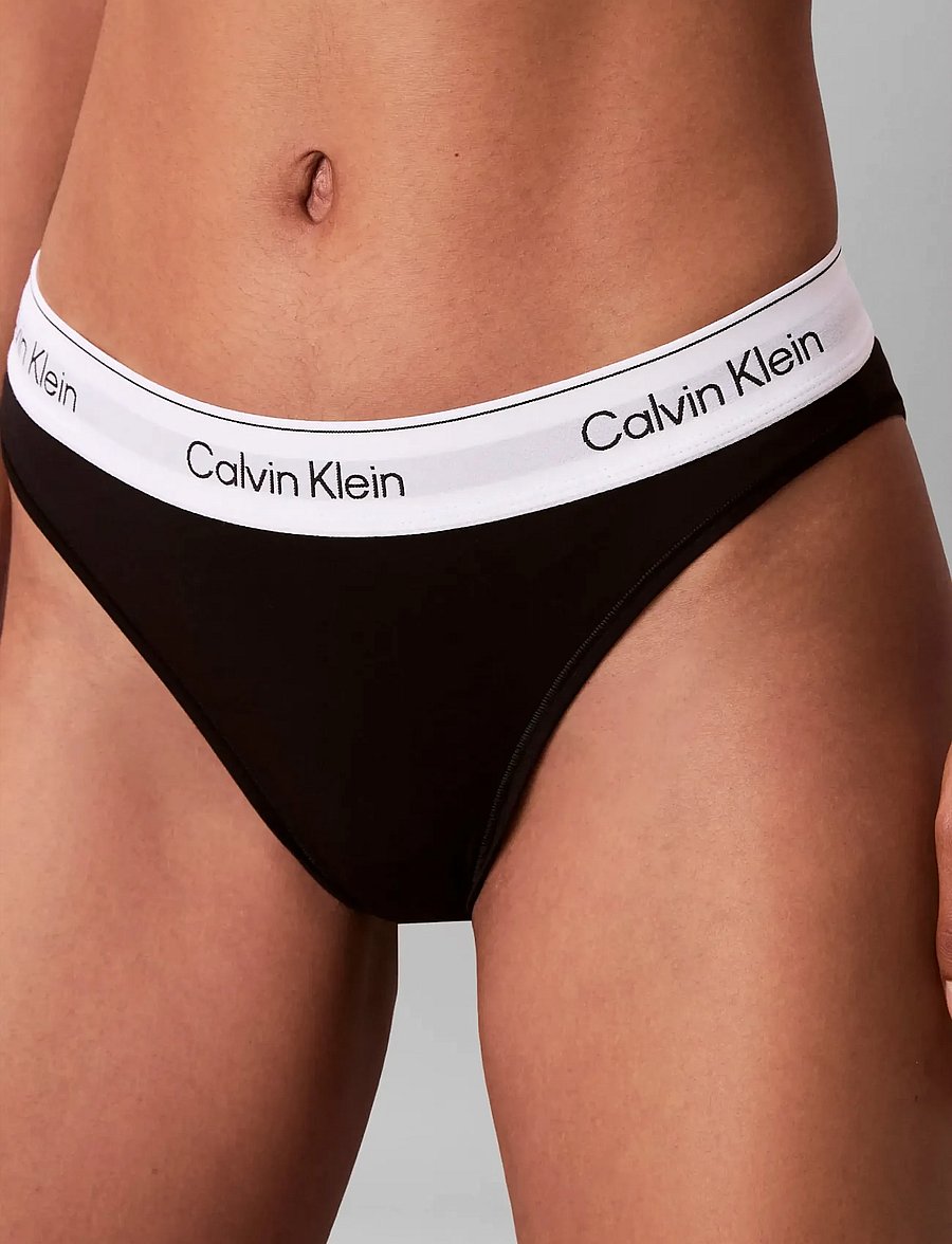 Calvin Klein - HIGH LEG TANGA - midi & maxi trusser - black - 4
