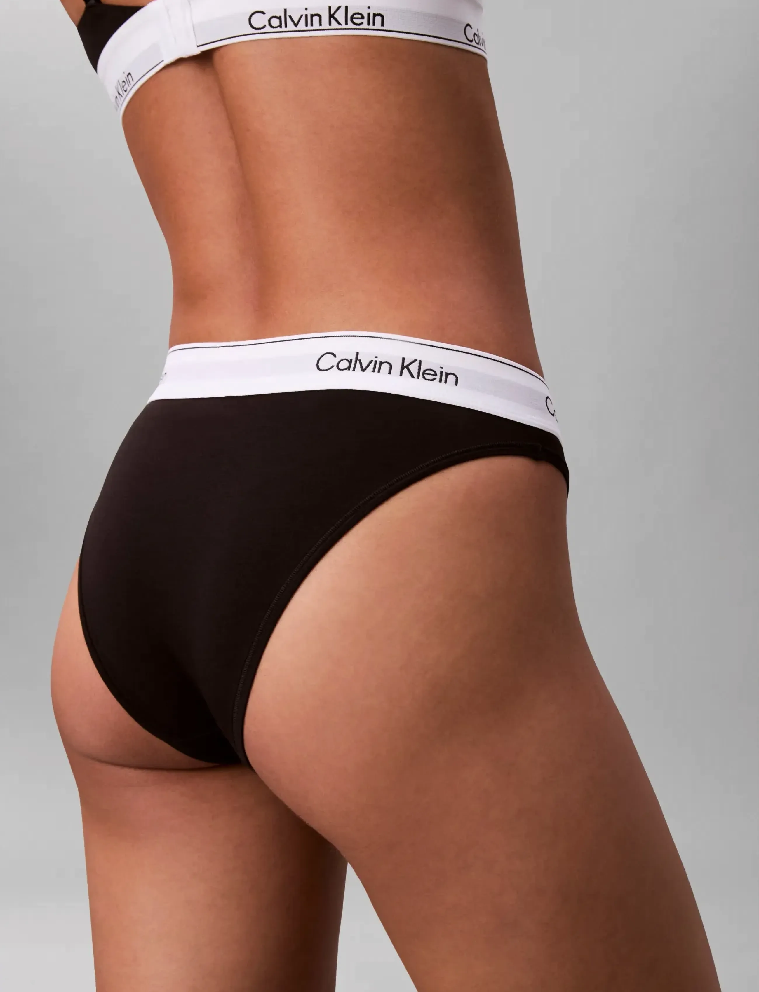 Calvin Klein - HIGH LEG TANGA - midi & maxi slips - black - 5