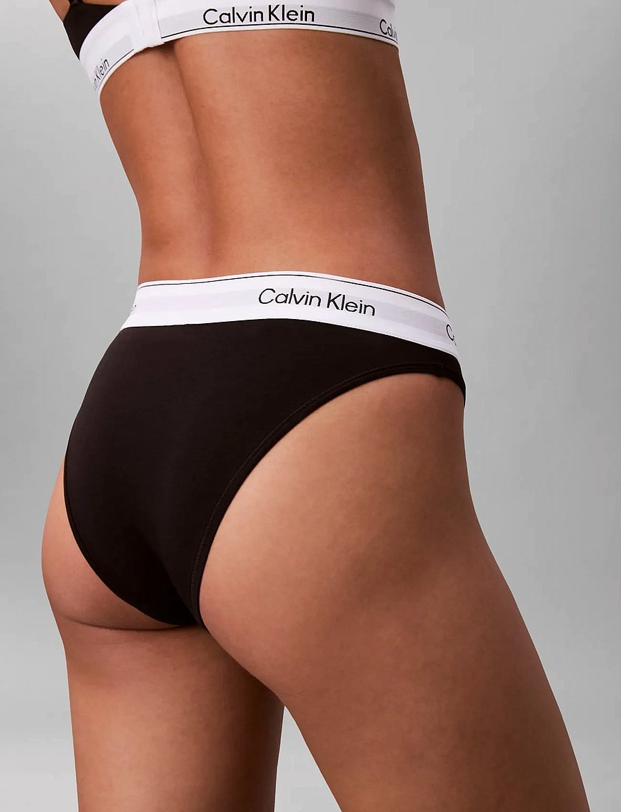 Calvin Klein - HIGH LEG TANGA - midi & maxi trusser - black - 5