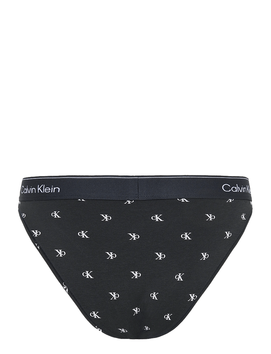 Calvin Klein - HIGH LEG TANGA - midi & maxi trusser - diamond logo black - 2