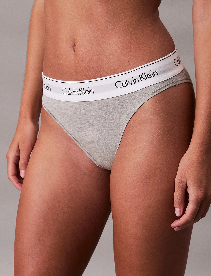 Calvin Klein - HIGH LEG TANGA - midi & maxi briefs - grey heather - 3
