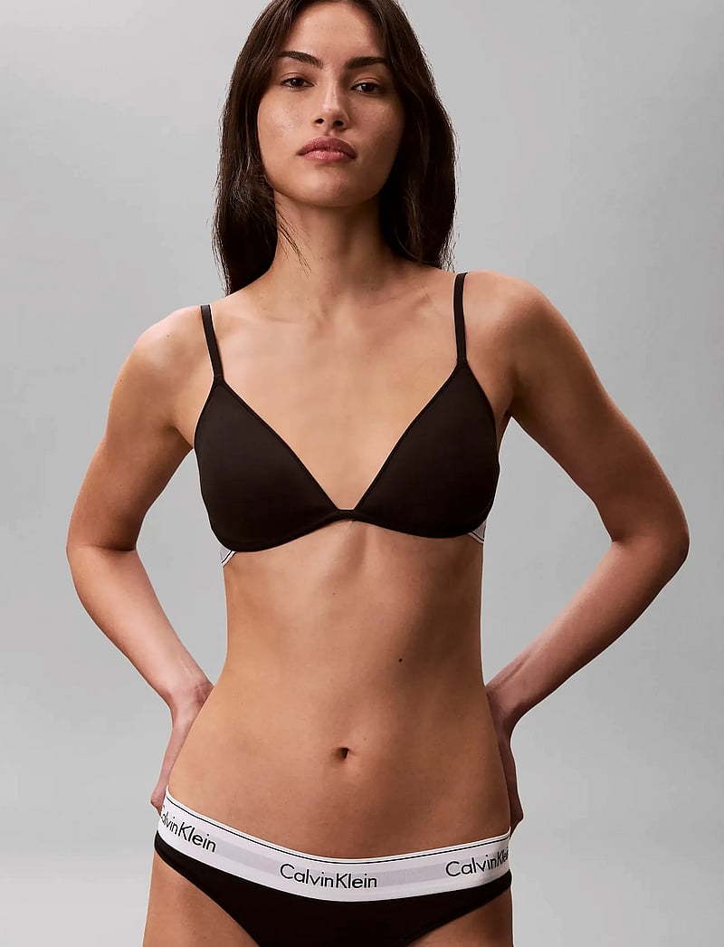 Calvin Klein - LIGHTLY LINED PLUNGE - plunge bhs - black - 4