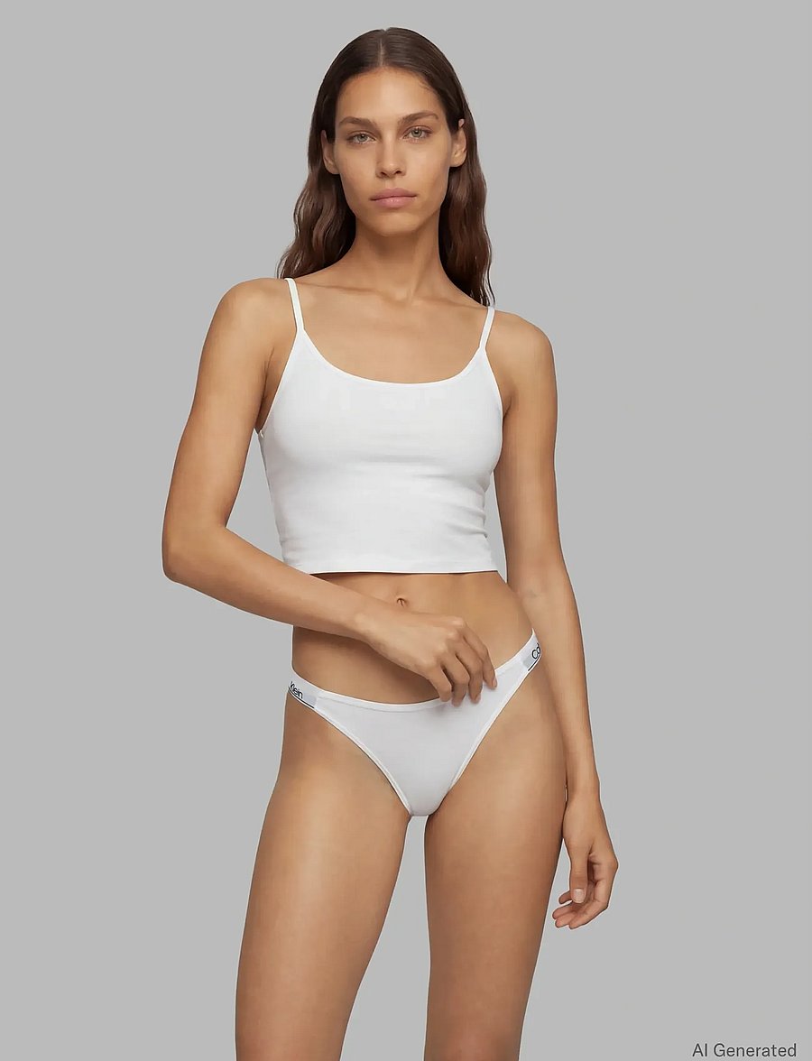 Calvin Klein - STRING BIKINI - brasiilia lõinega aluspüksid - white - 3