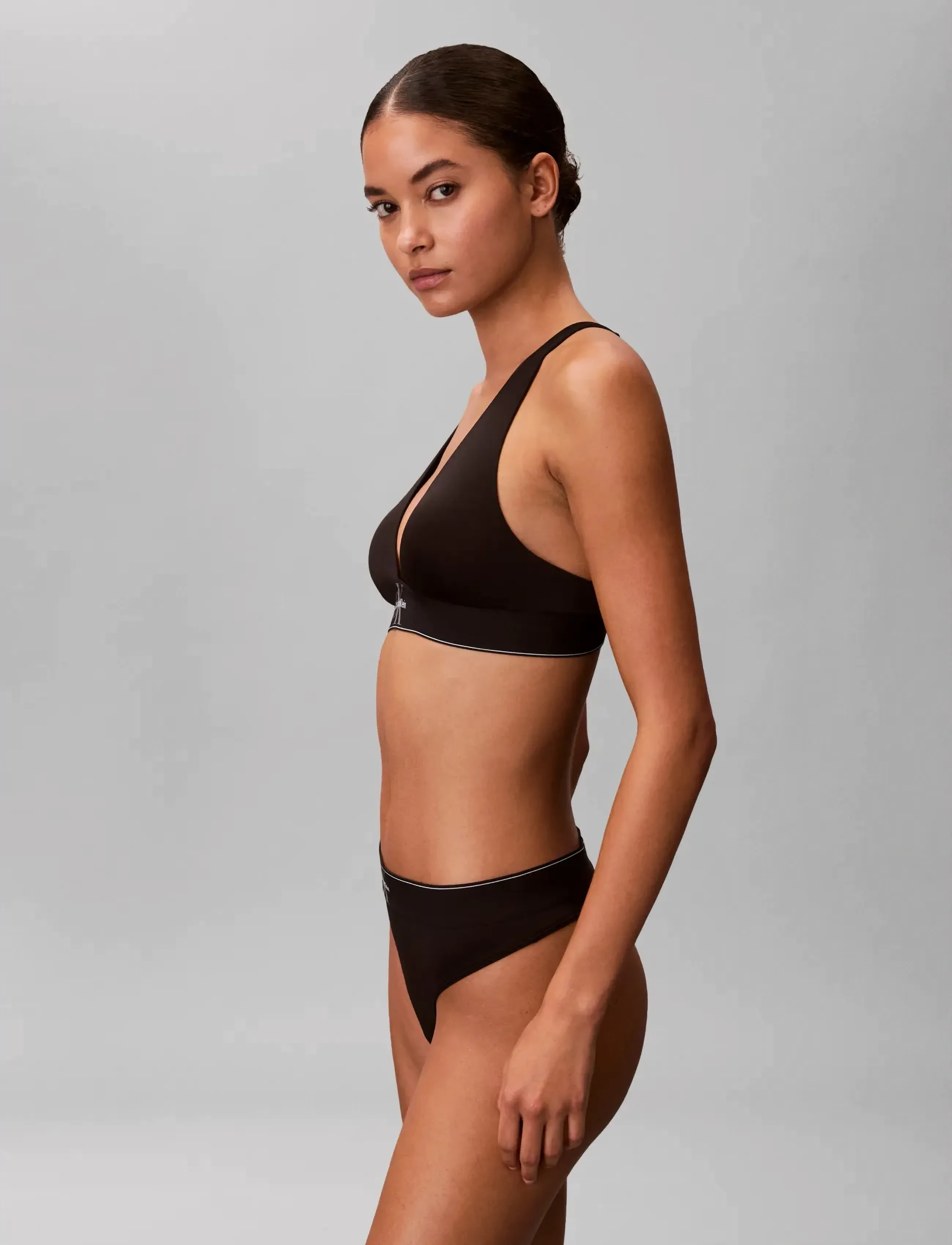 Calvin Klein - LIGHTLY LINED TRIANGLE - braletki - black - 5