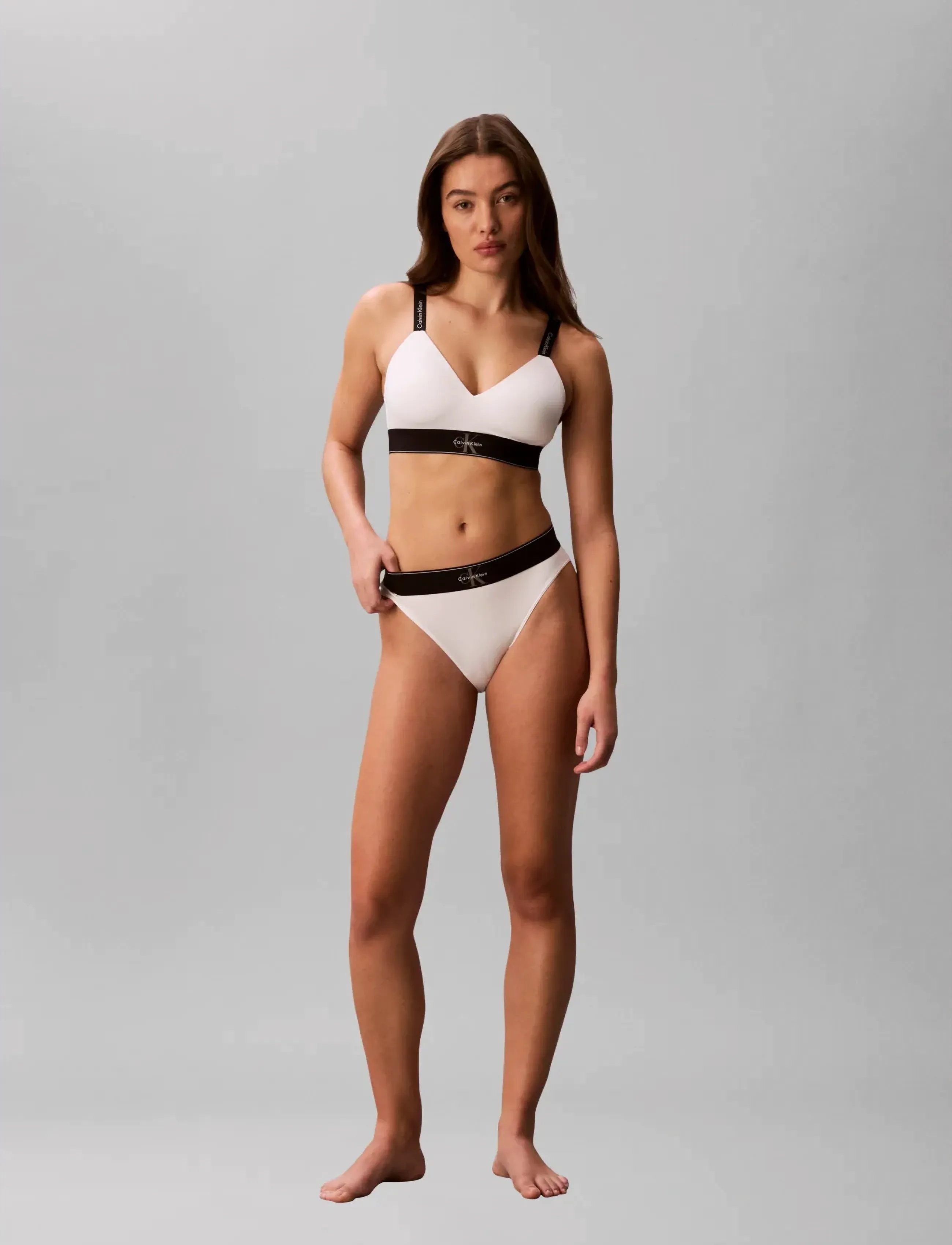 Calvin Klein High Waist Bikini, M, White, Trusser > Trusser, Dame