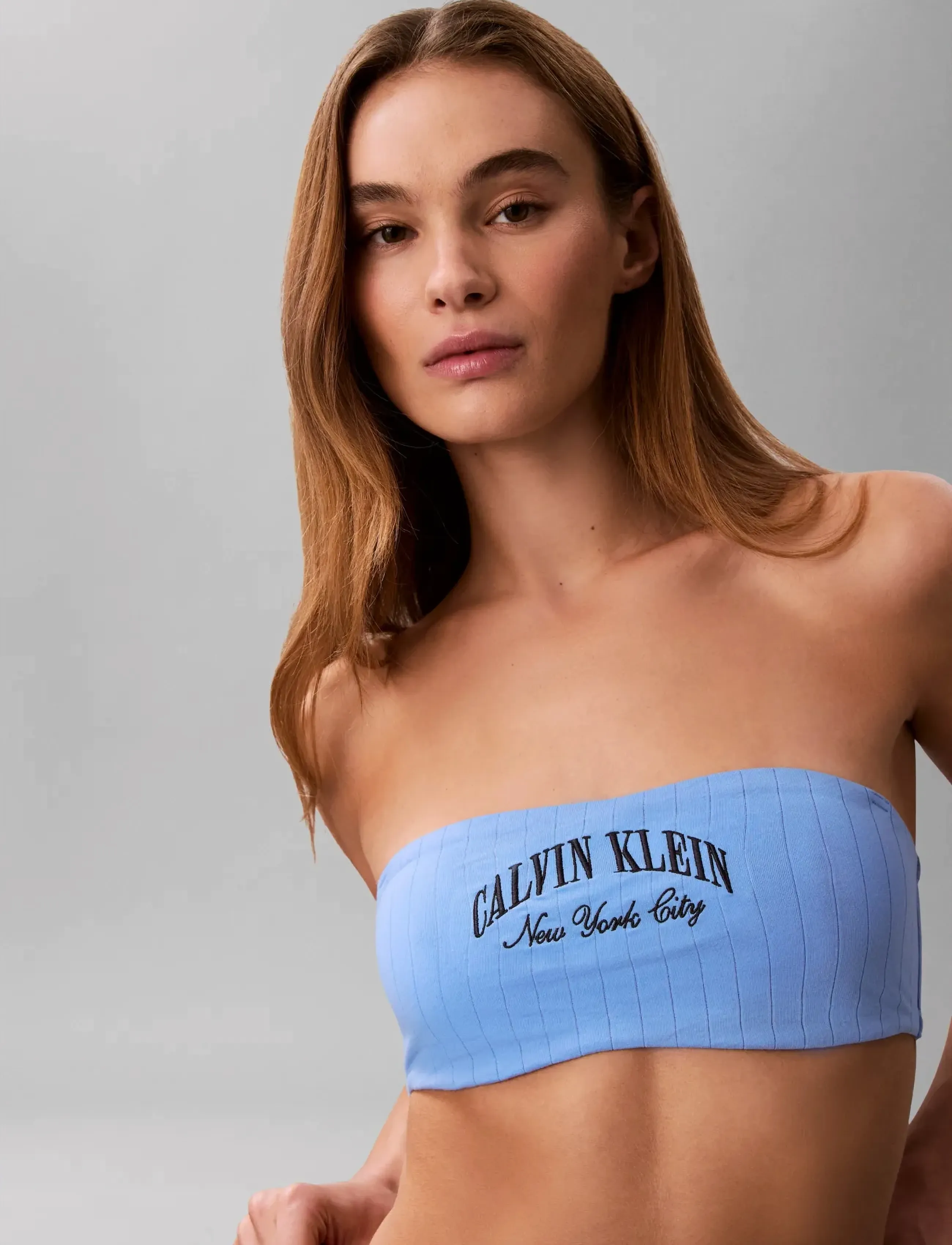 Calvin Klein - LIGHTLY LINED BANDEAU - bralette - blue descent - 5