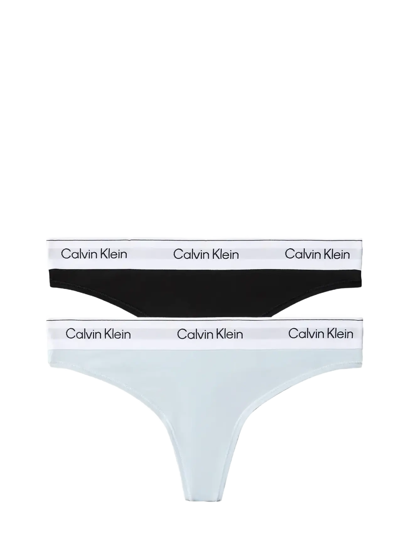 Calvin Klein THONG 2PK - Tangas - BLACK PLEIN AIR / black