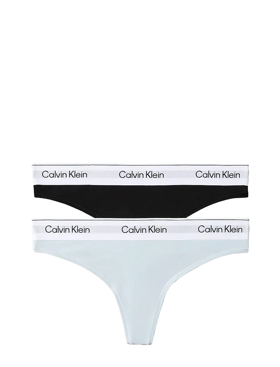 Calvin Klein - THONG 2PK - stringid - black plein air - 1