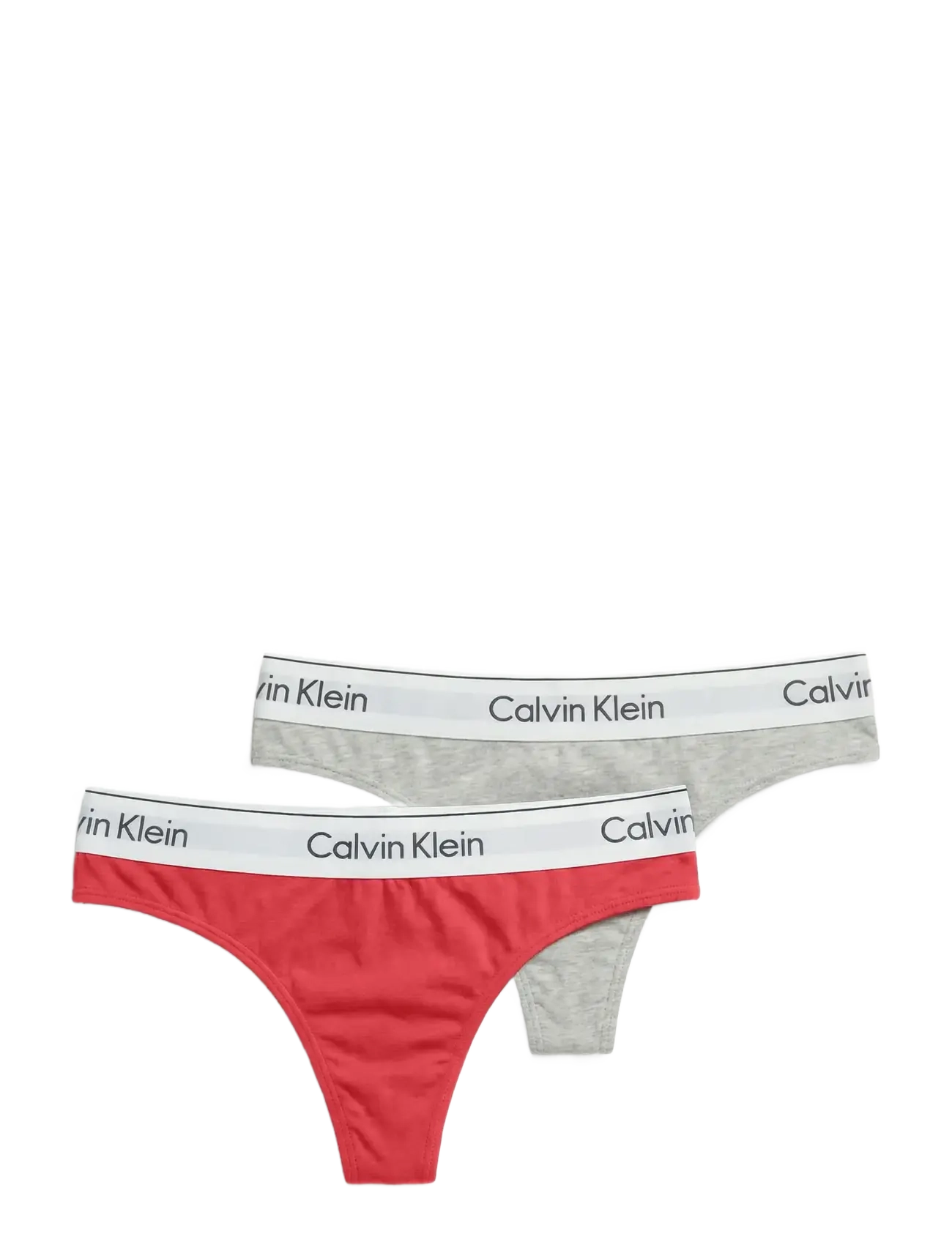 Calvin Klein THONG 2PK - G-strengur - PUNCH PINK GREY HEATHER / pink/rose