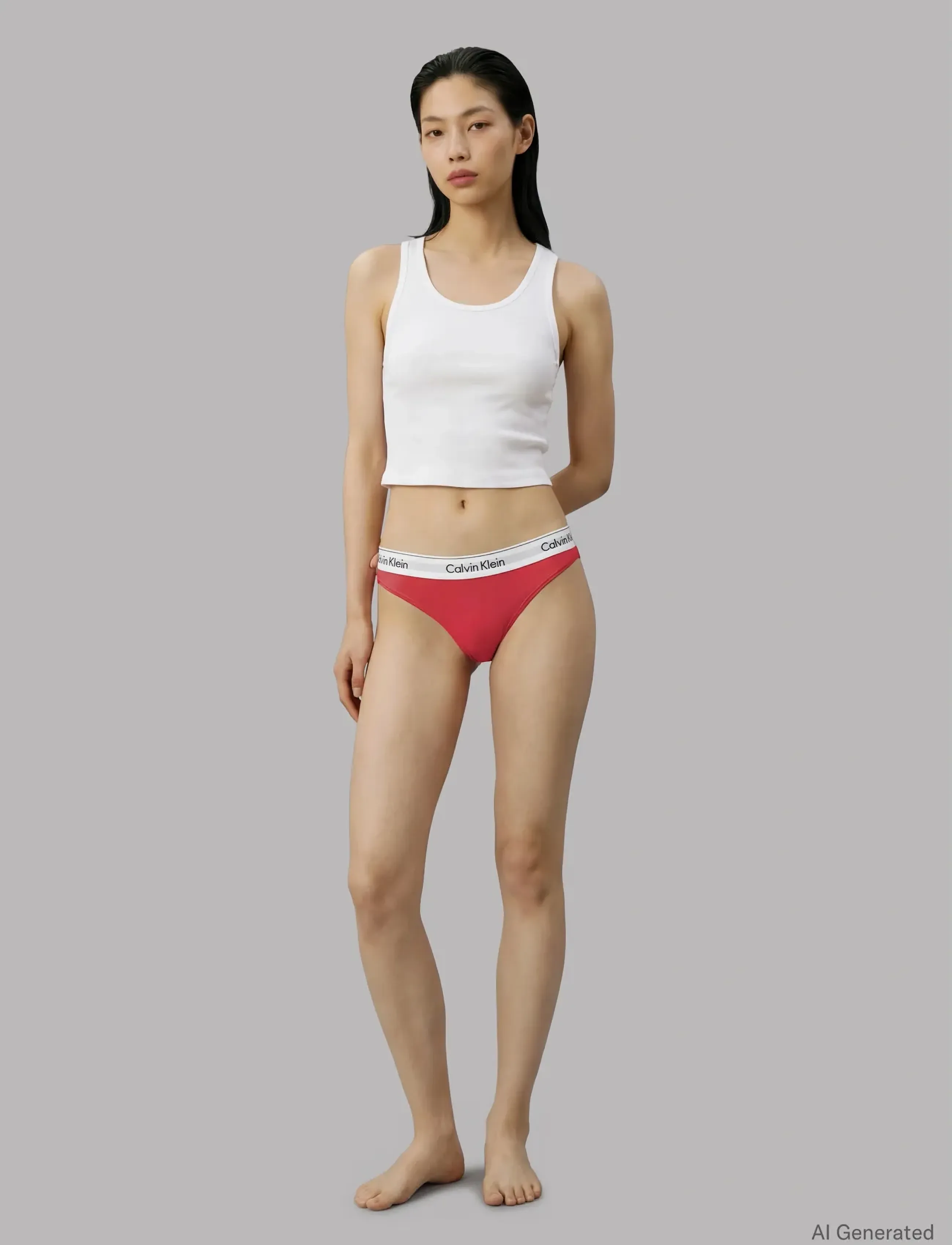 Calvin Klein - THONG 2PK - tangas - punch pink grey heather - 2