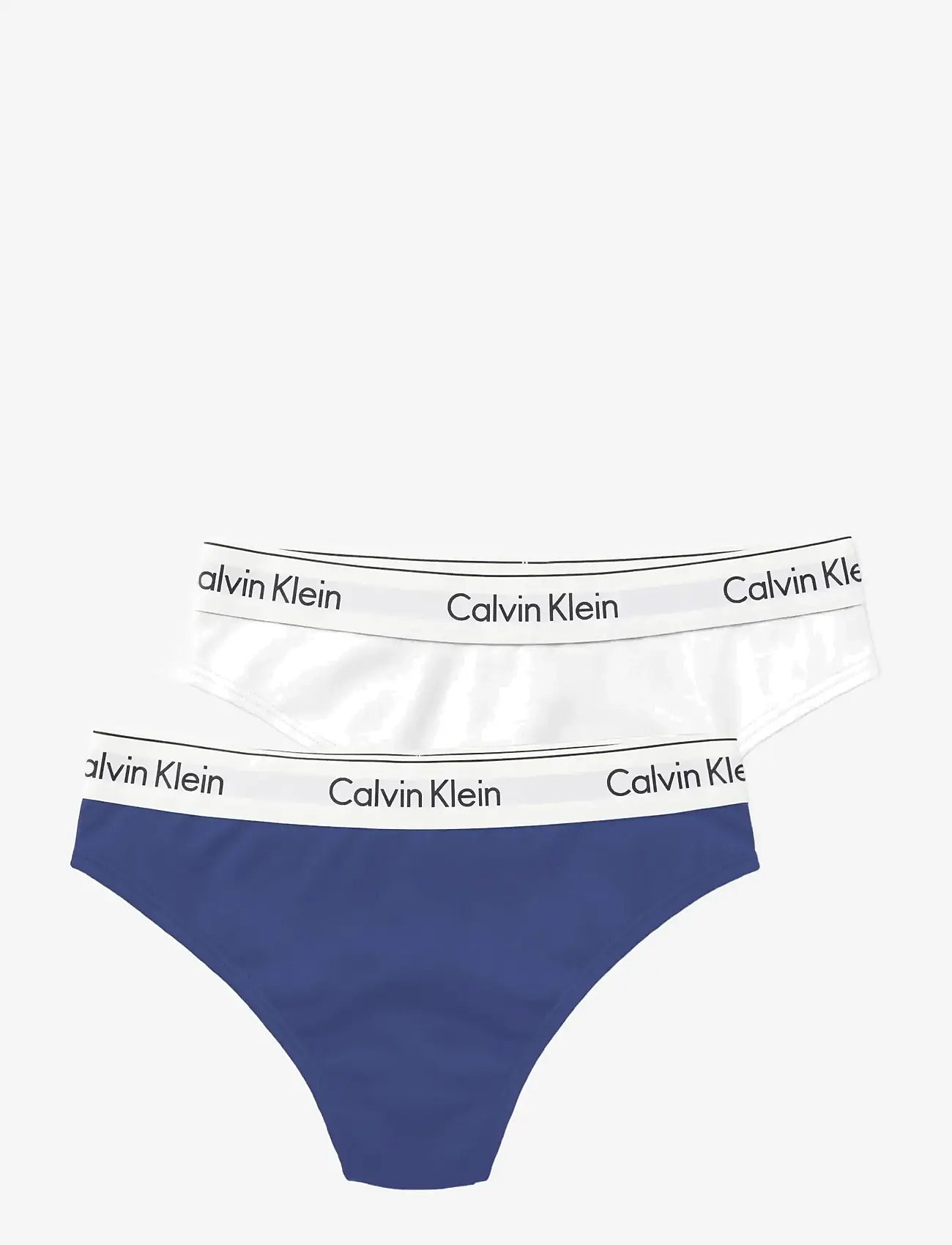 Calvin Klein - THONG 2PK - stringtrusser - white blue river fog - 1