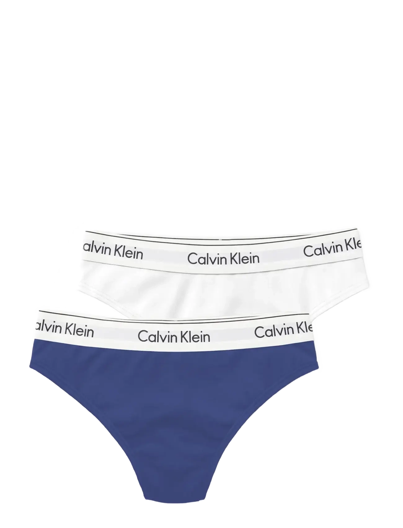 Calvin Klein THONG 2PK - Pasiūlymai - WHITE BLUE RIVER FOG / white