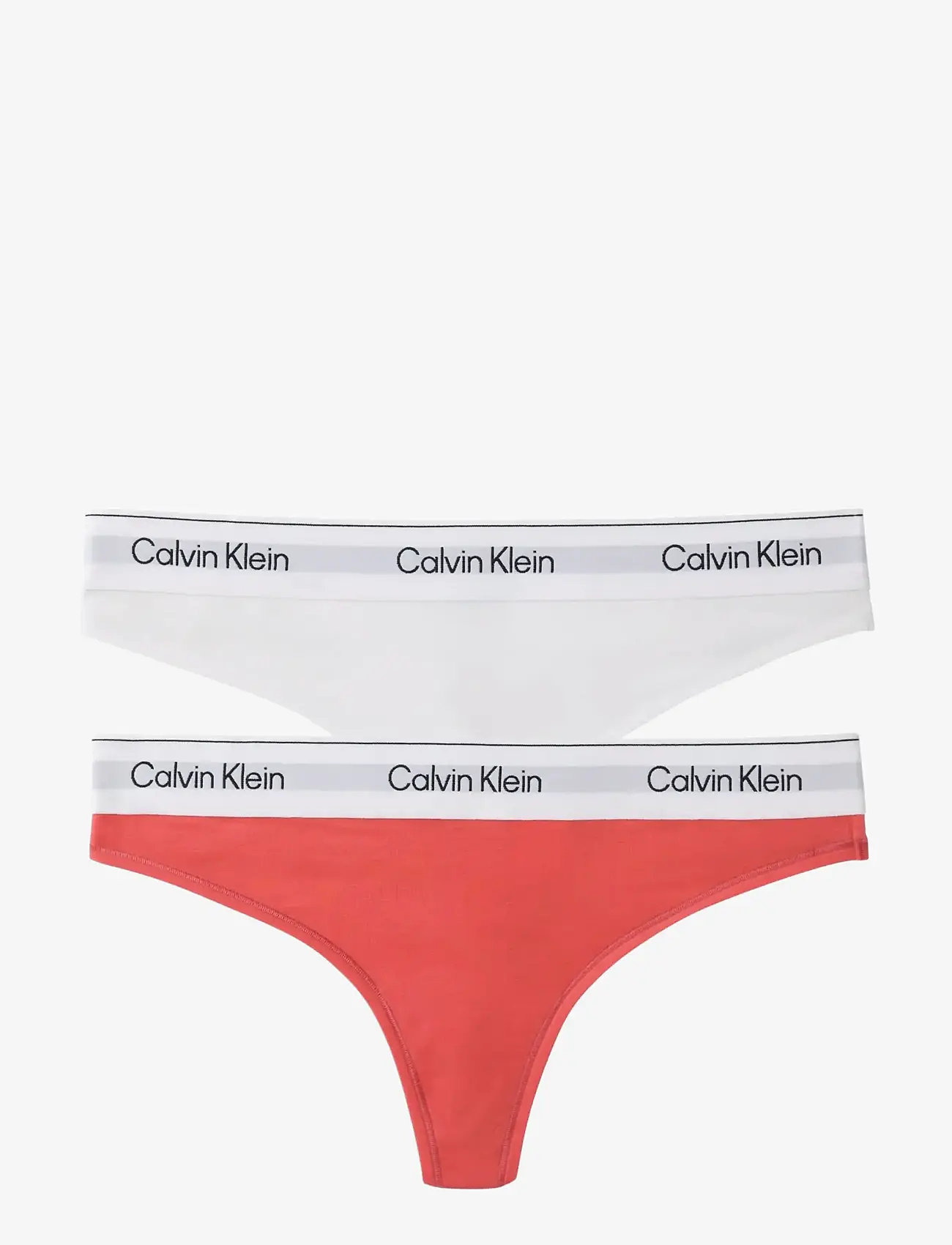 Calvin Klein - THONG 2PK - stringid - white cradle pink - 1