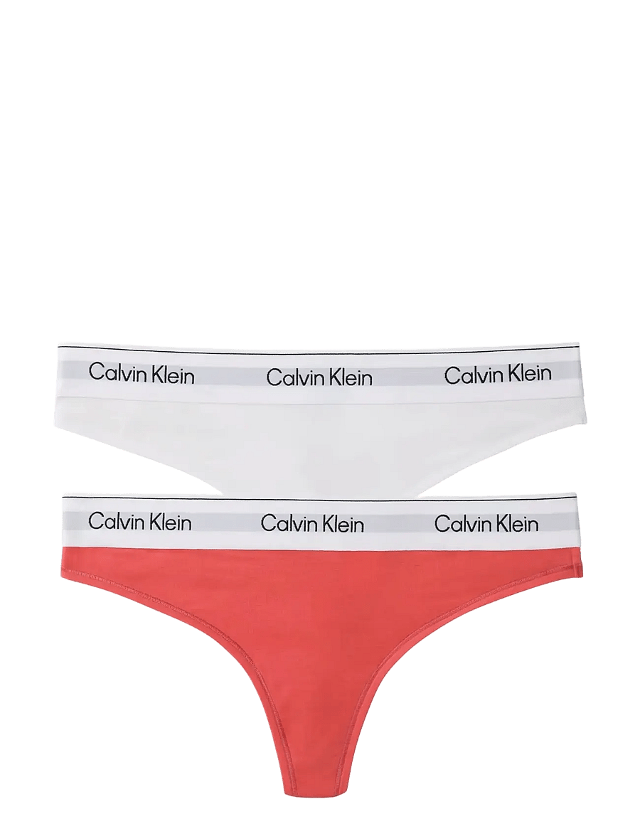Calvin Klein - THONG 2PK - stringtrusser - white cradle pink - 1