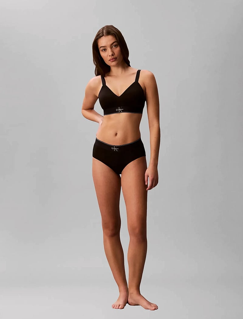 Calvin Klein - LIGHTLY LINED BRALETTE - bügellose bhs - black - 0