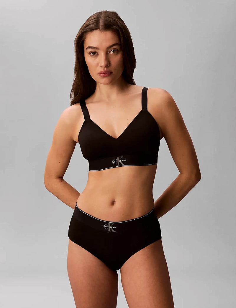 Calvin Klein - LIGHTLY LINED BRALETTE - bügellose bhs - black - 3