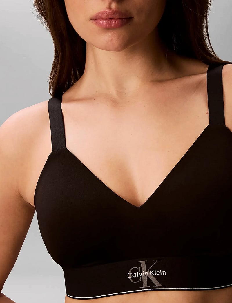 Calvin Klein - LIGHTLY LINED BRALETTE - bügellose bhs - black - 4