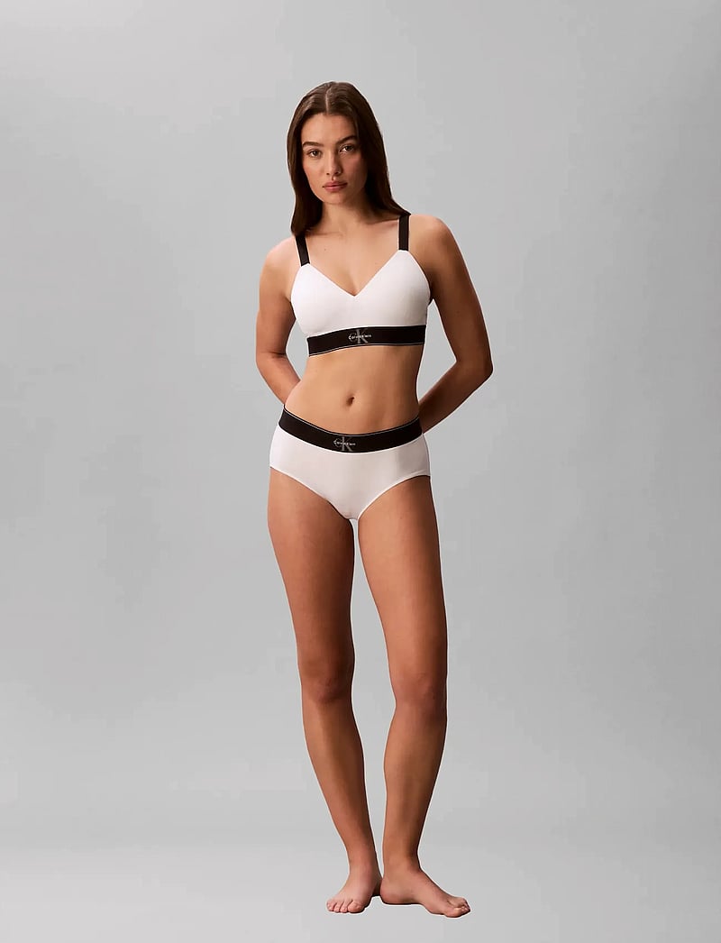 Calvin Klein - LIGHTLY LINED BRALETTE - bügellose bhs - white - 0