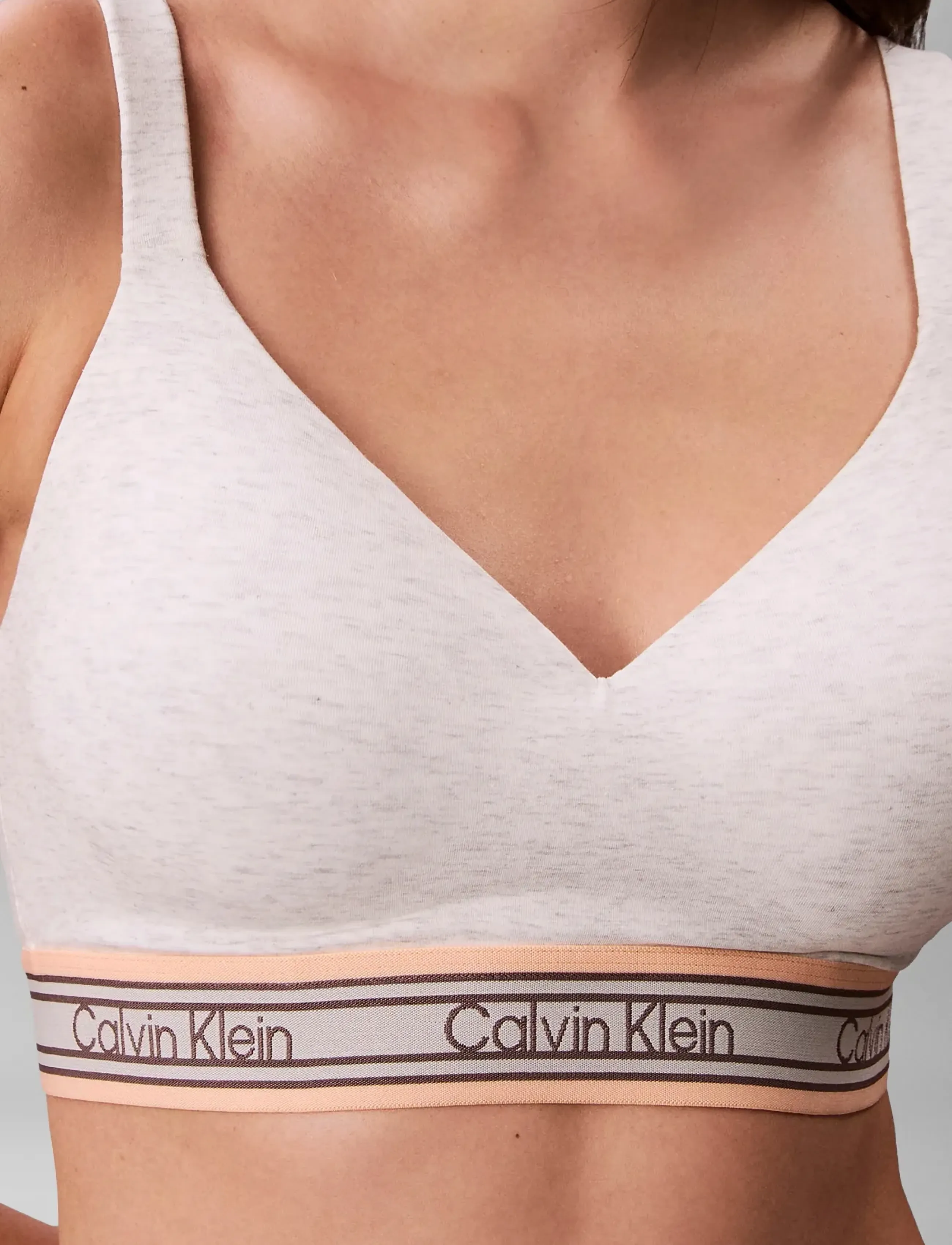Calvin Klein - LIFT BRALETTE - rinnahoidja - snow heather - 4