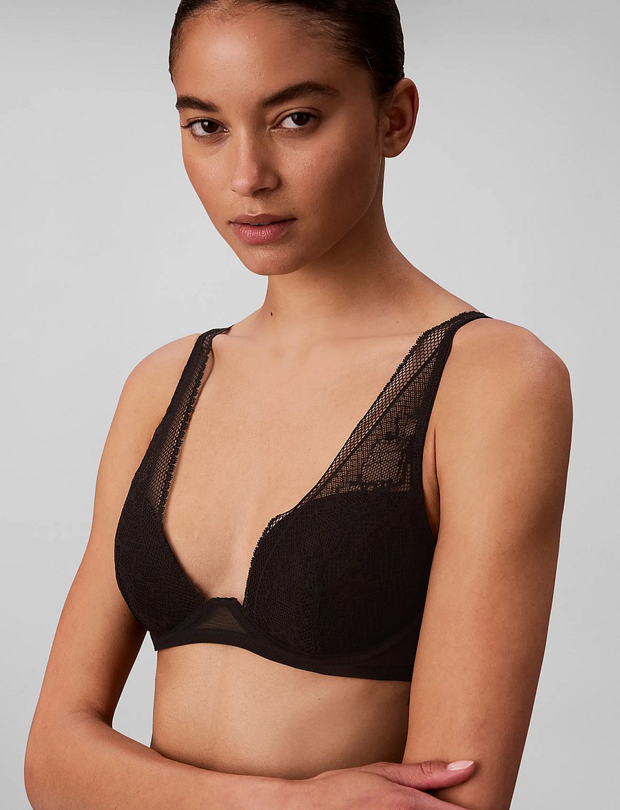 Calvin Klein - LIGHTLY LINED PLUNGE - plunge bras - black - 4