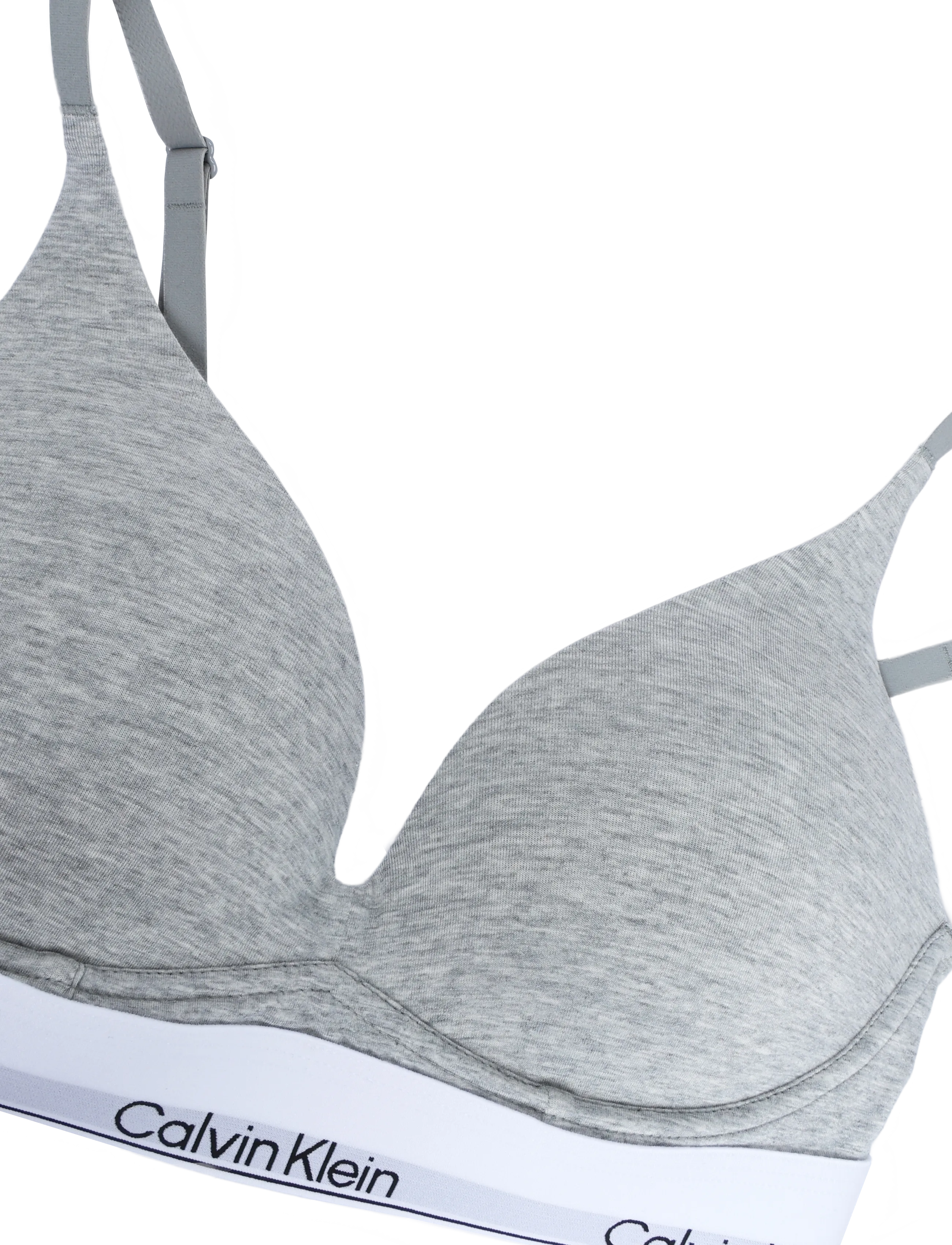 Calvin Klein - WIREFREE PUSH UP - tugikaarteta rinnahoidjad - grey heather - 2