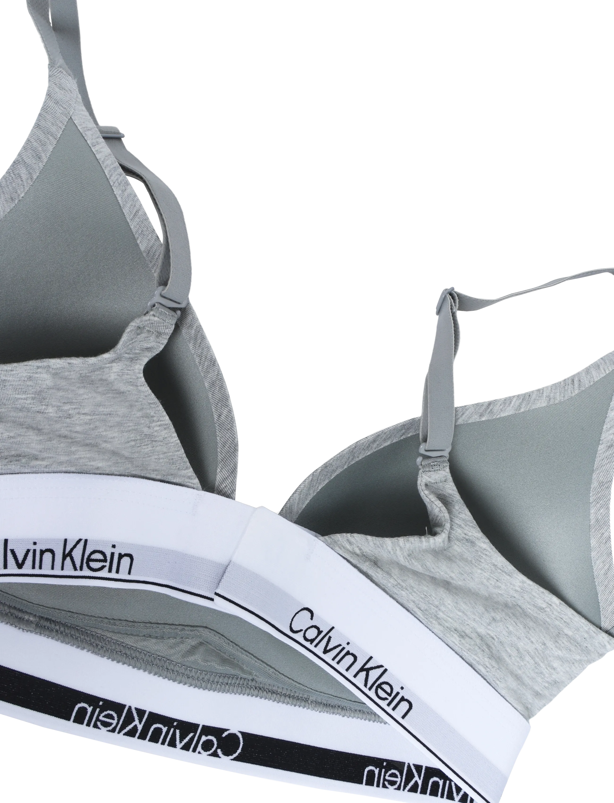 Calvin Klein - WIREFREE PUSH UP - tugikaarteta rinnahoidjad - grey heather - 3