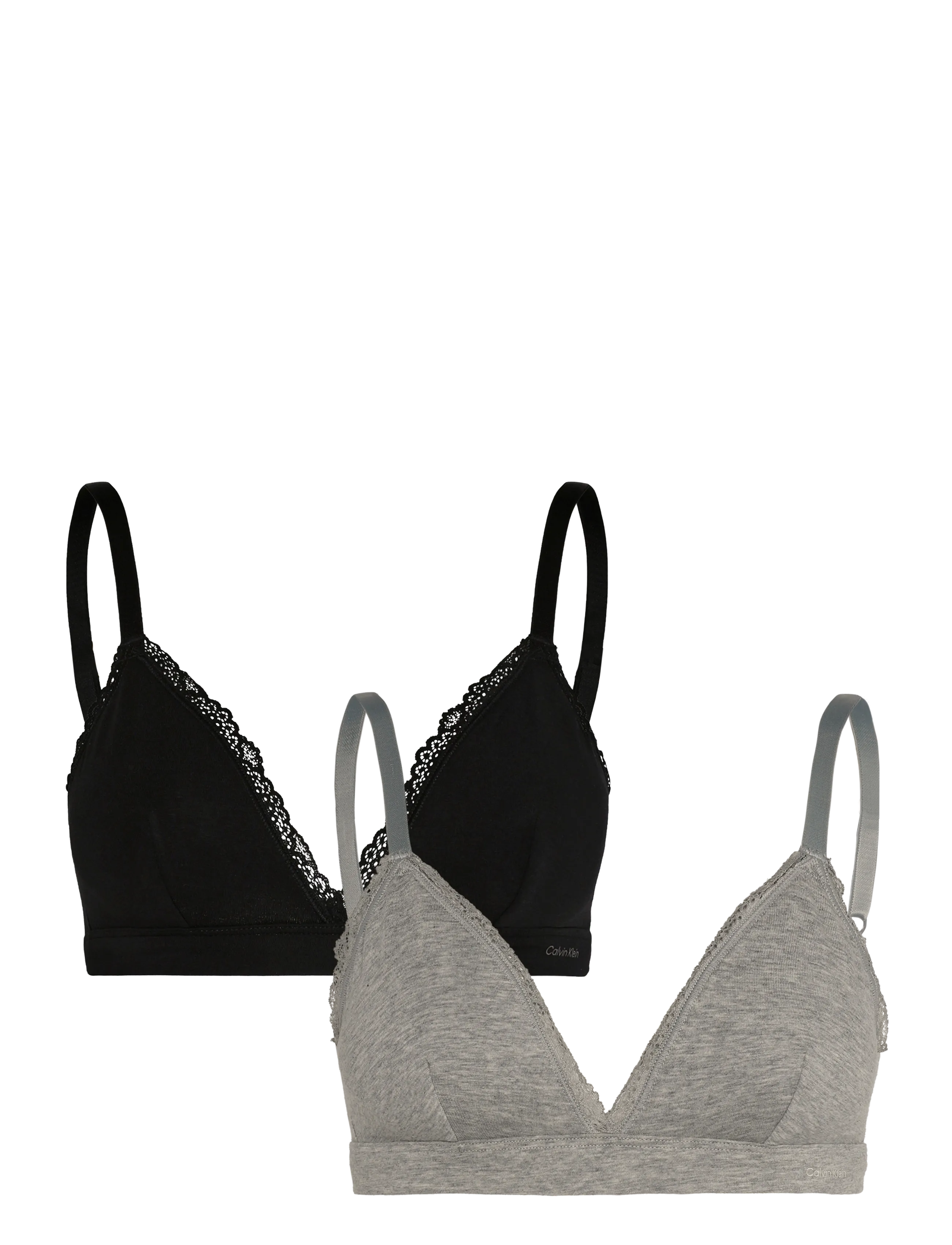 Calvin Klein TRIANGLE 2PK - BHs - BLACK  GREY HEATHER / black
