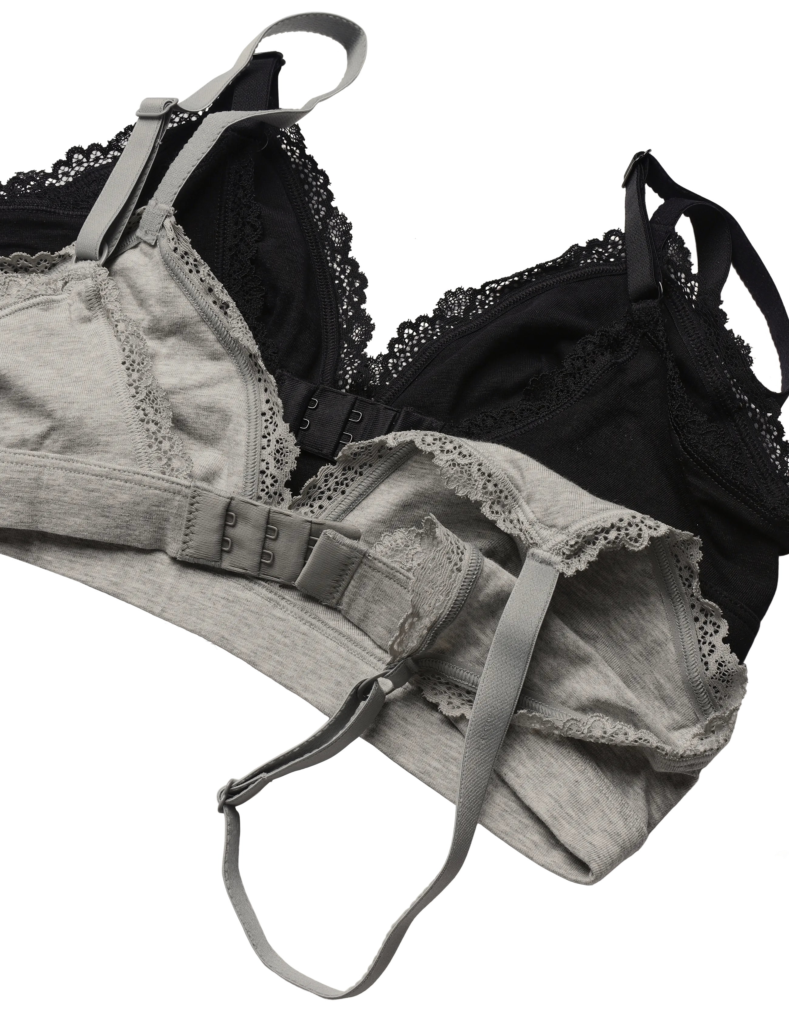 Calvin Klein - TRIANGLE 2PK - bralette - black  grey heather - 2