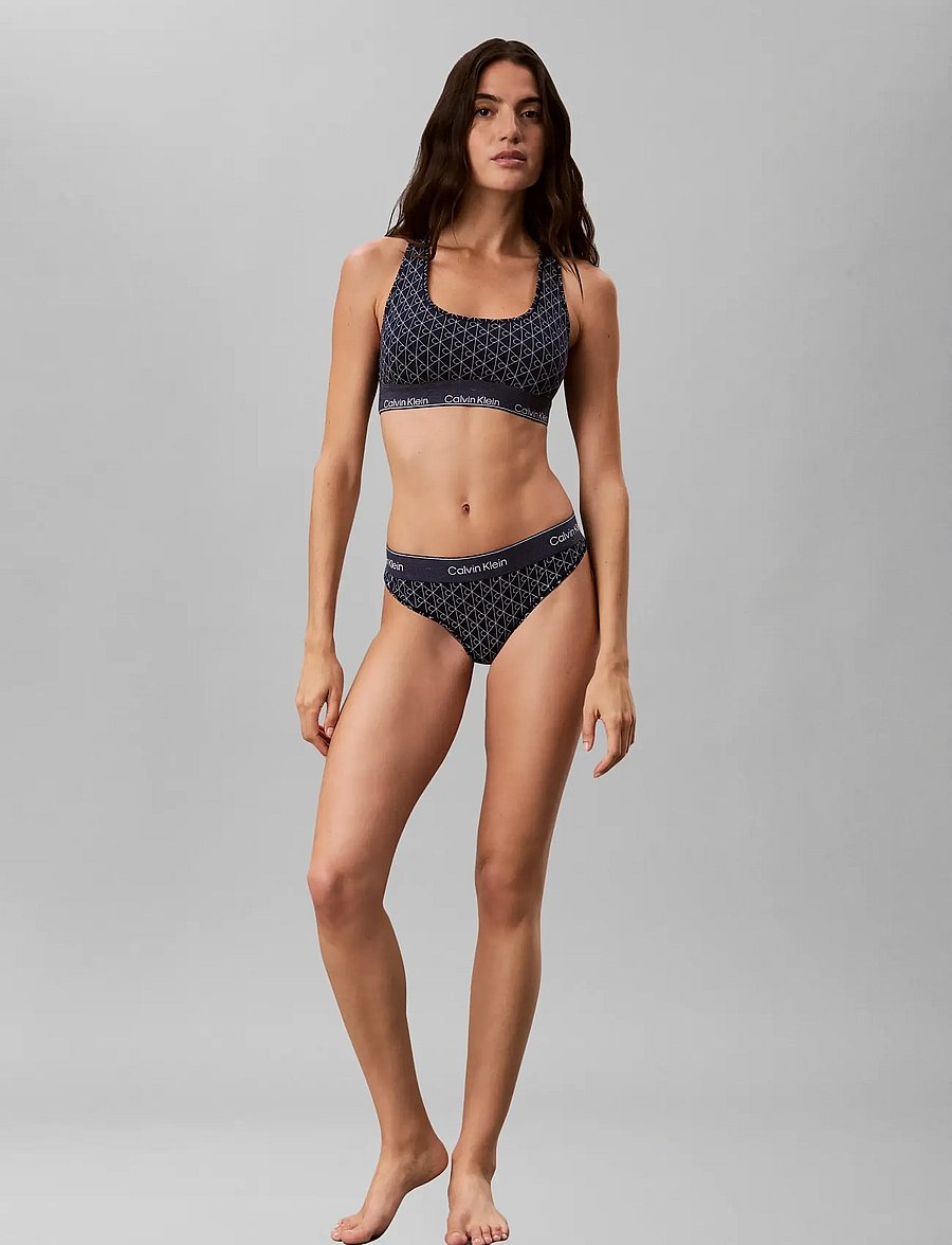 Calvin Klein - THONG - stringtrusser - denim emblem pageant blue - 0
