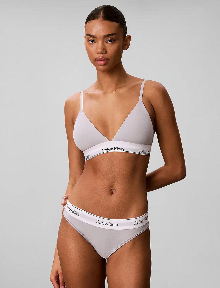 Calvin Klein - LIGHTLY LINED TRIANGLE 2PK - diamond logo tornado harbor mist - 3