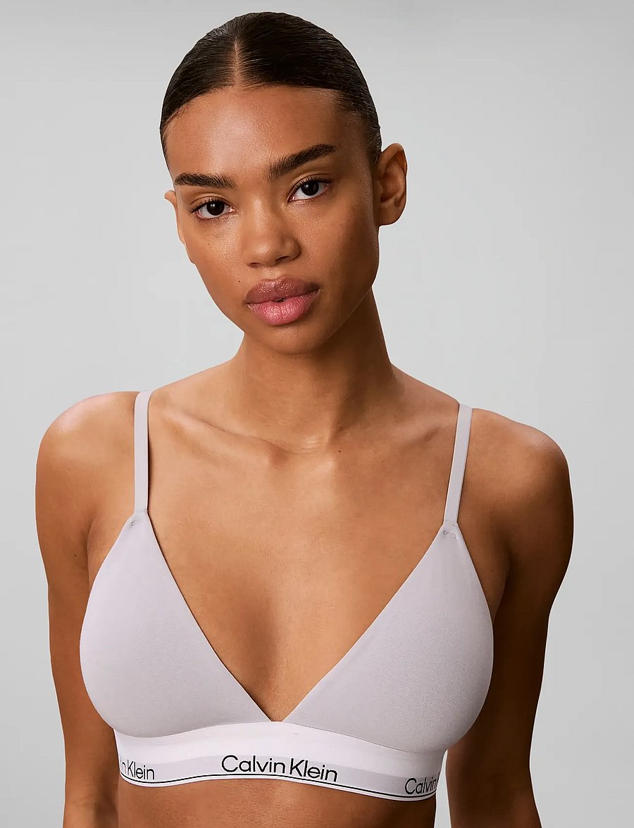 Calvin Klein - LIGHTLY LINED TRIANGLE 2PK - diamond logo tornado harbor mist - 4