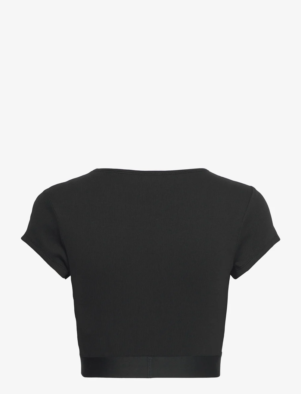 Calvin Klein - RIB CROP TEE - nabapluusid - black - 2