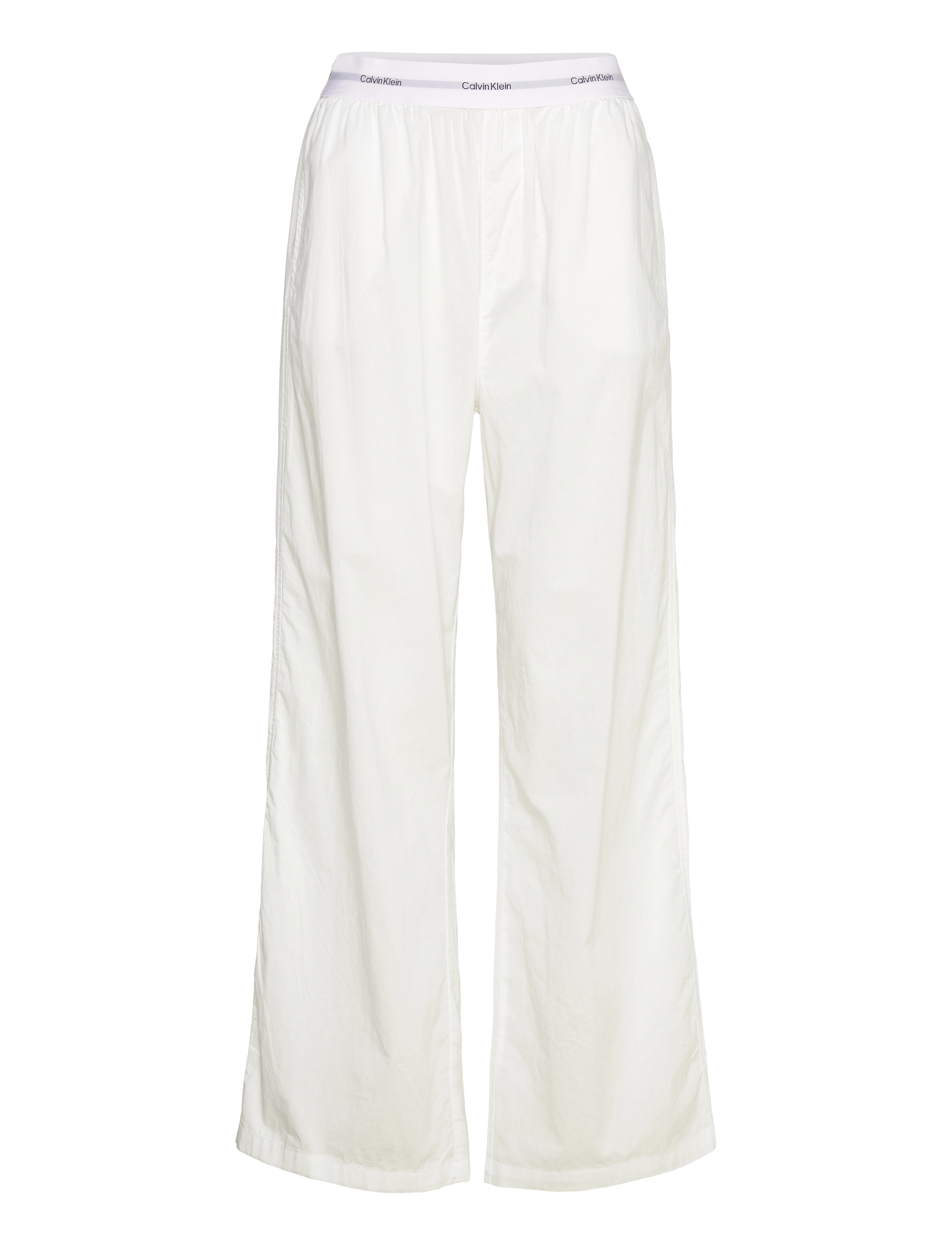 Calvin Klein LOGO WB POPLIN PANT - Aluspesu - CLASSIC WHITE / white