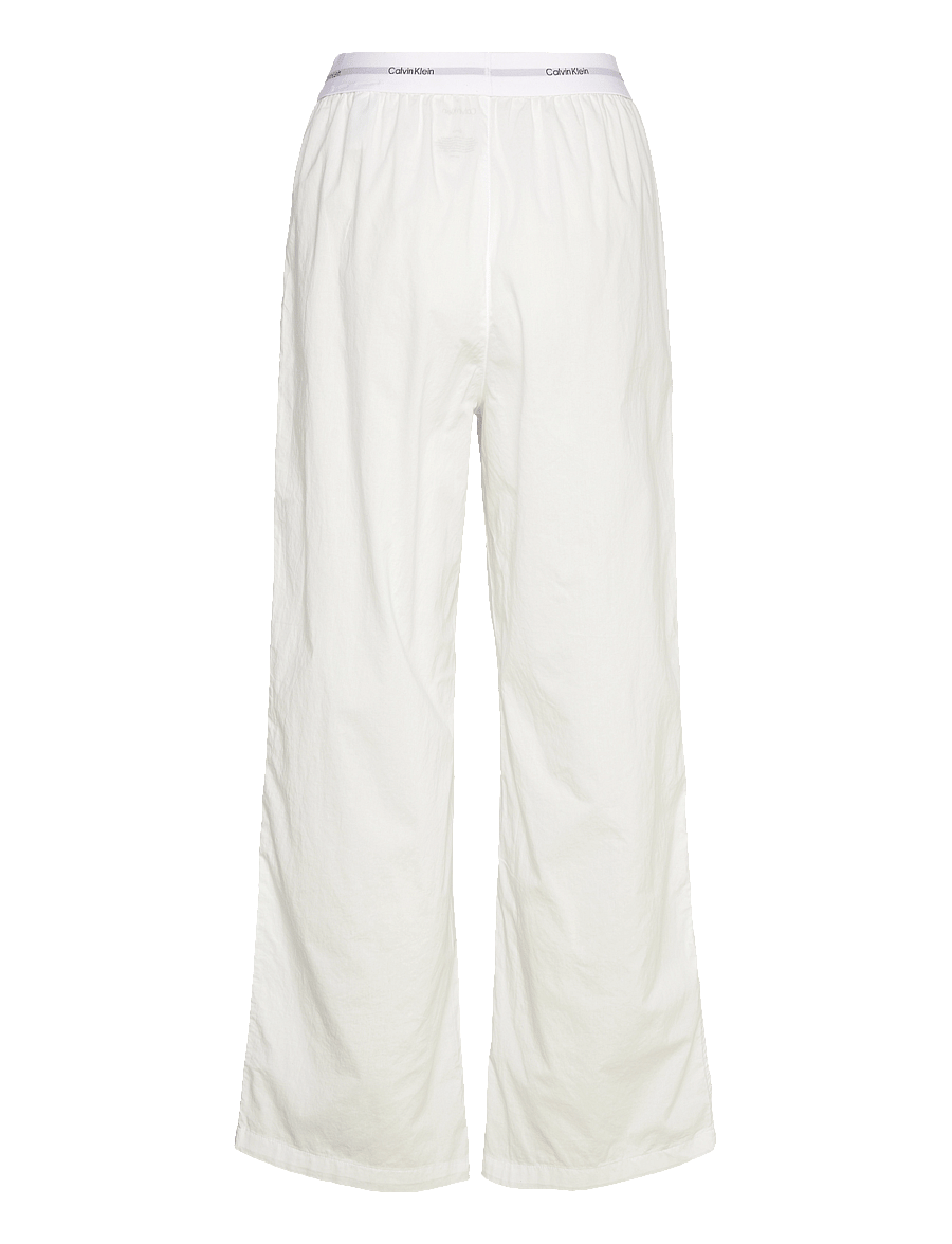 Calvin Klein - LOGO WB POPLIN PANT - bas de pyjama - classic white - 2