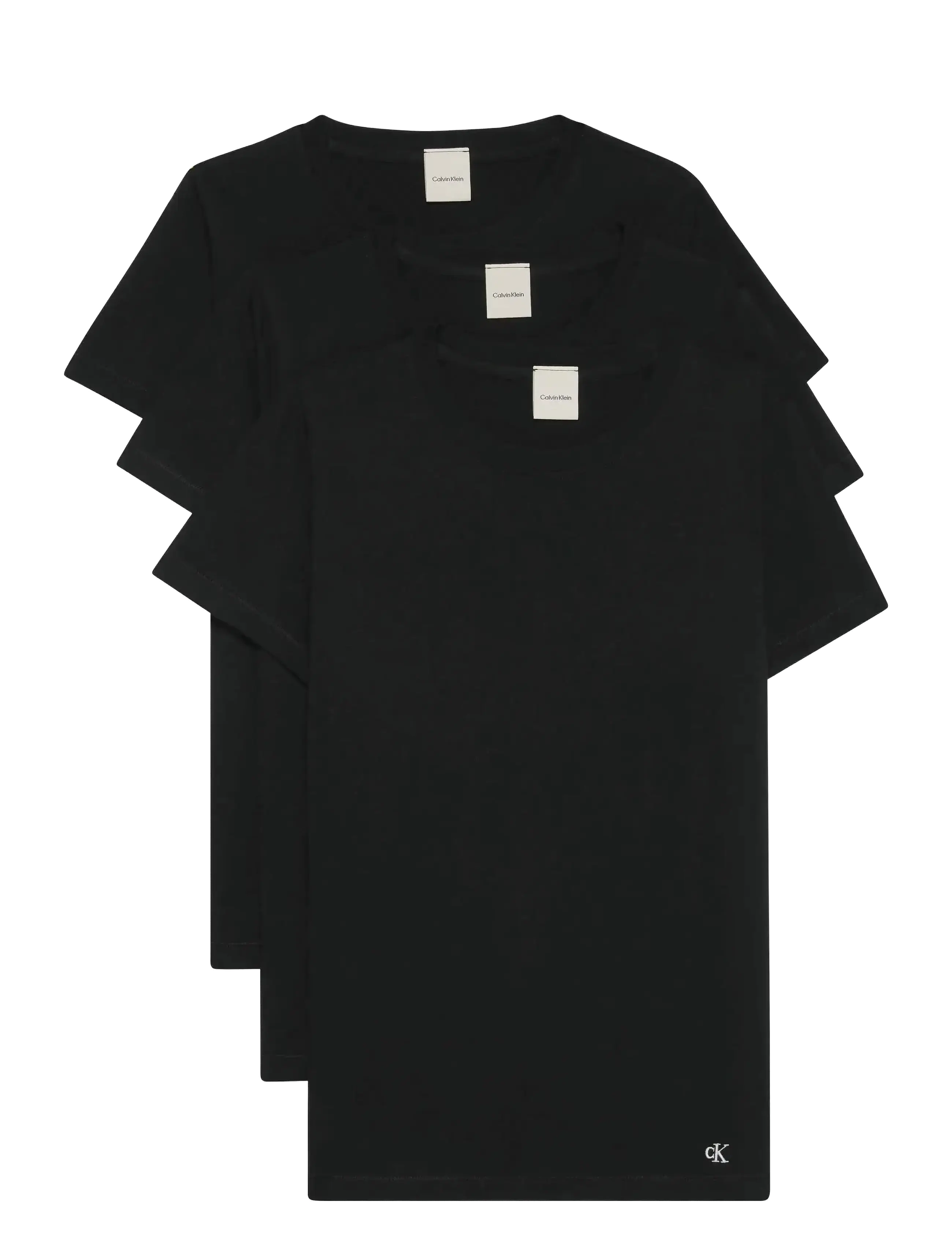 Calvin Klein COTTON TEE 3PK - Undertøj - BLACK/BLACK/BLACK / black