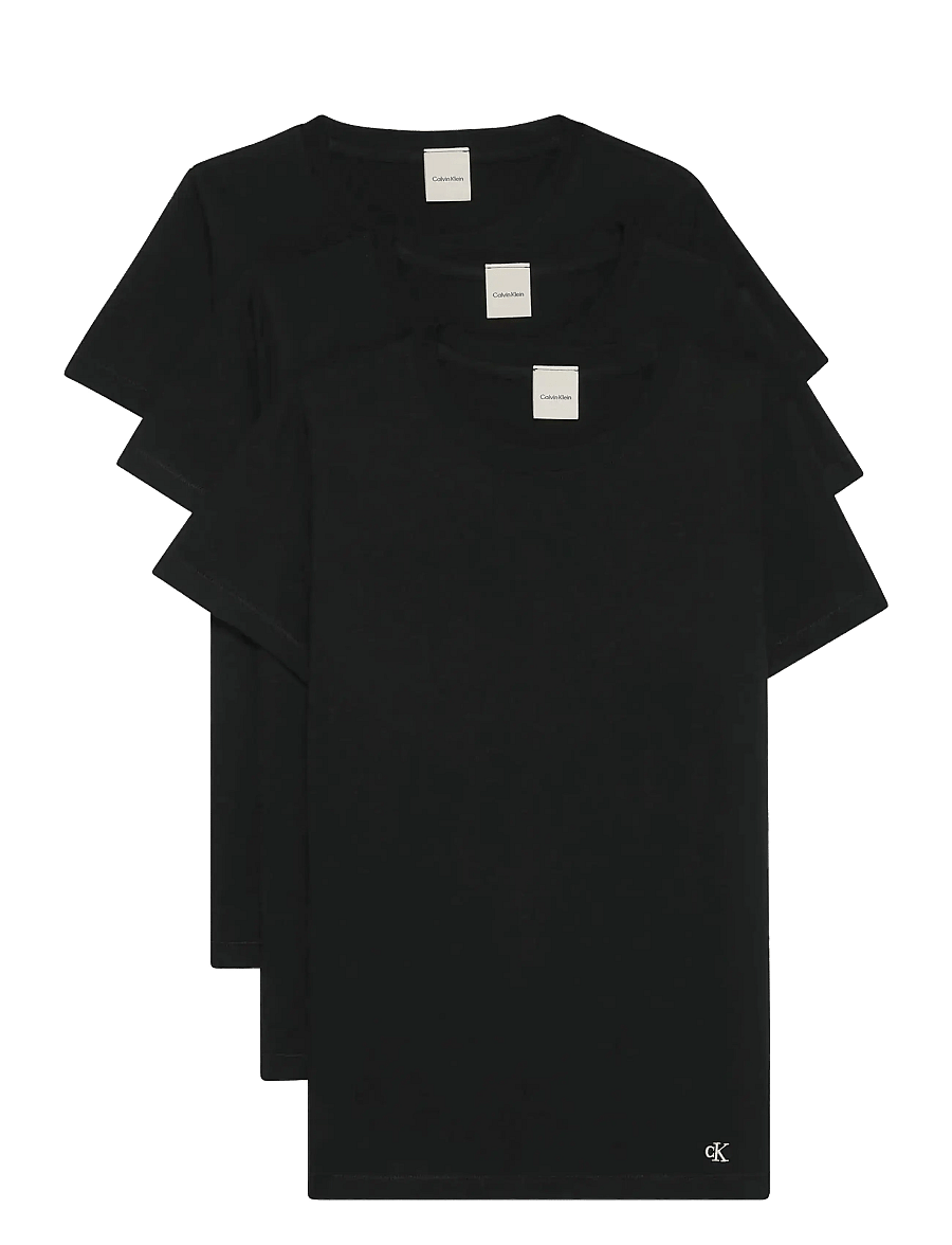 Calvin Klein - COTTON TEE 3PK - oberteile - black/black/black - 1