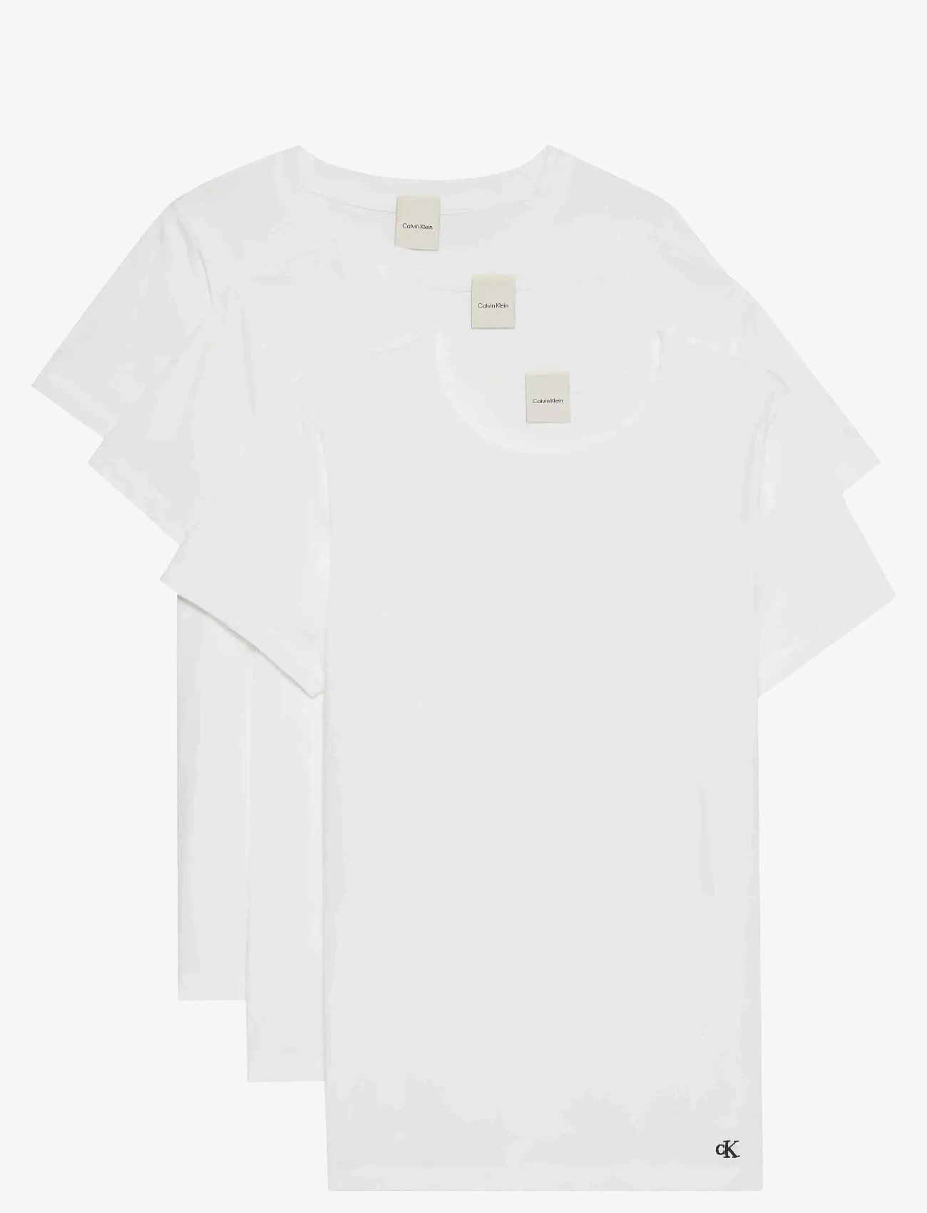 Calvin Klein - COTTON TEE 3PK - alussärgid - white/white/white - 1