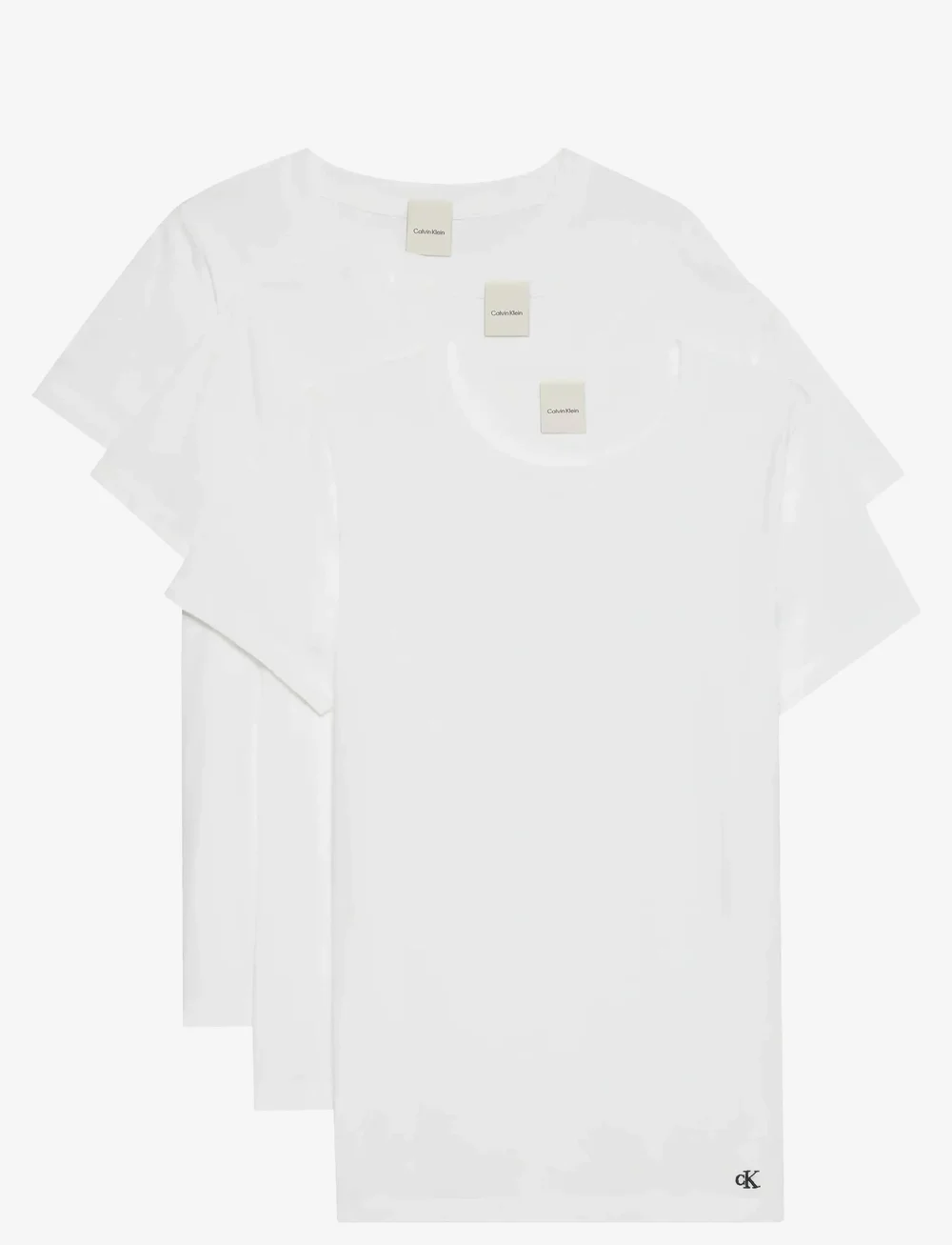 Calvin Klein - COTTON TEE 3PK - oberteile - white/white/white - 1
