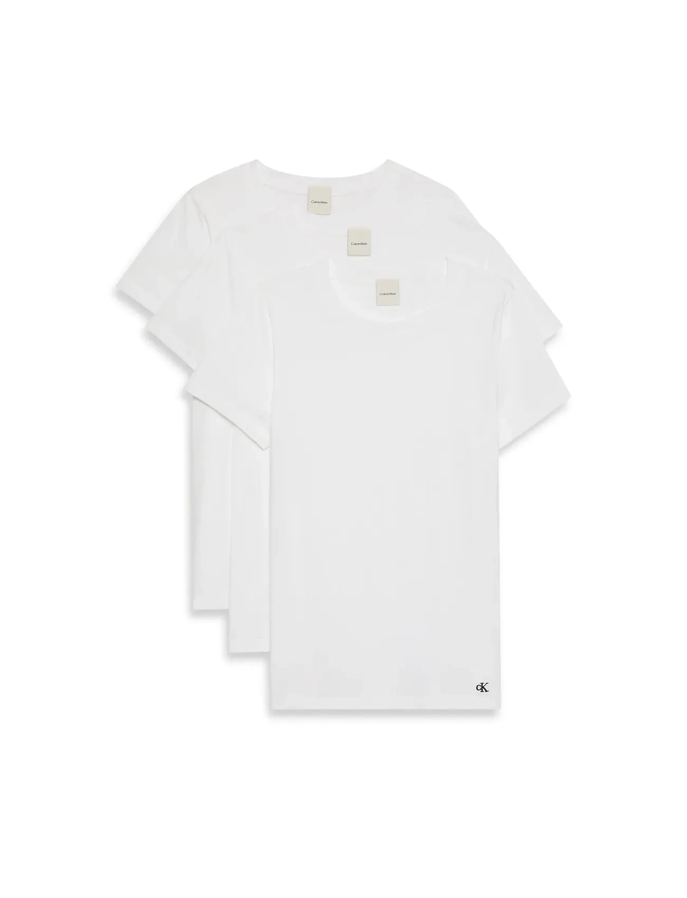 Calvin Klein - COTTON TEE 3PK - tops - white/white/white - 2
