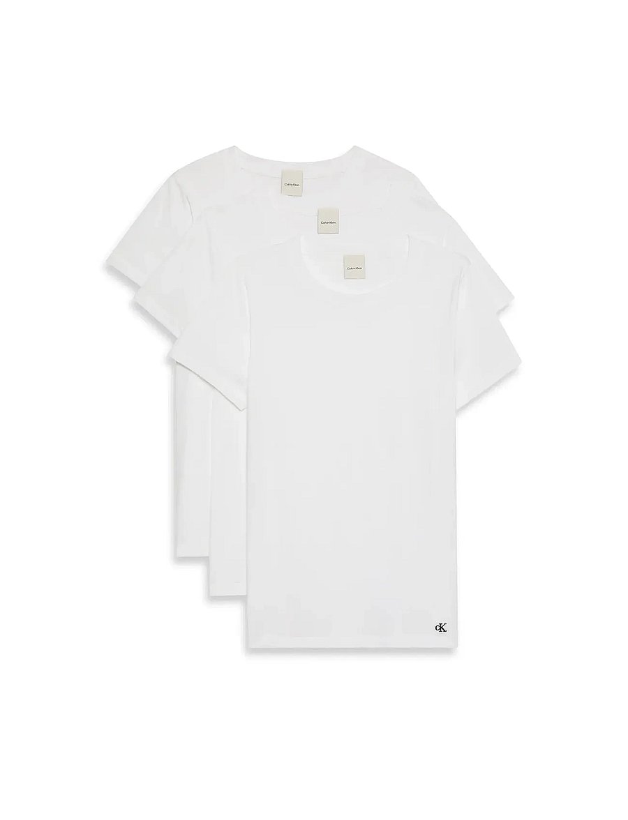 Calvin Klein - COTTON TEE 3PK - overdele - white/white/white - 2