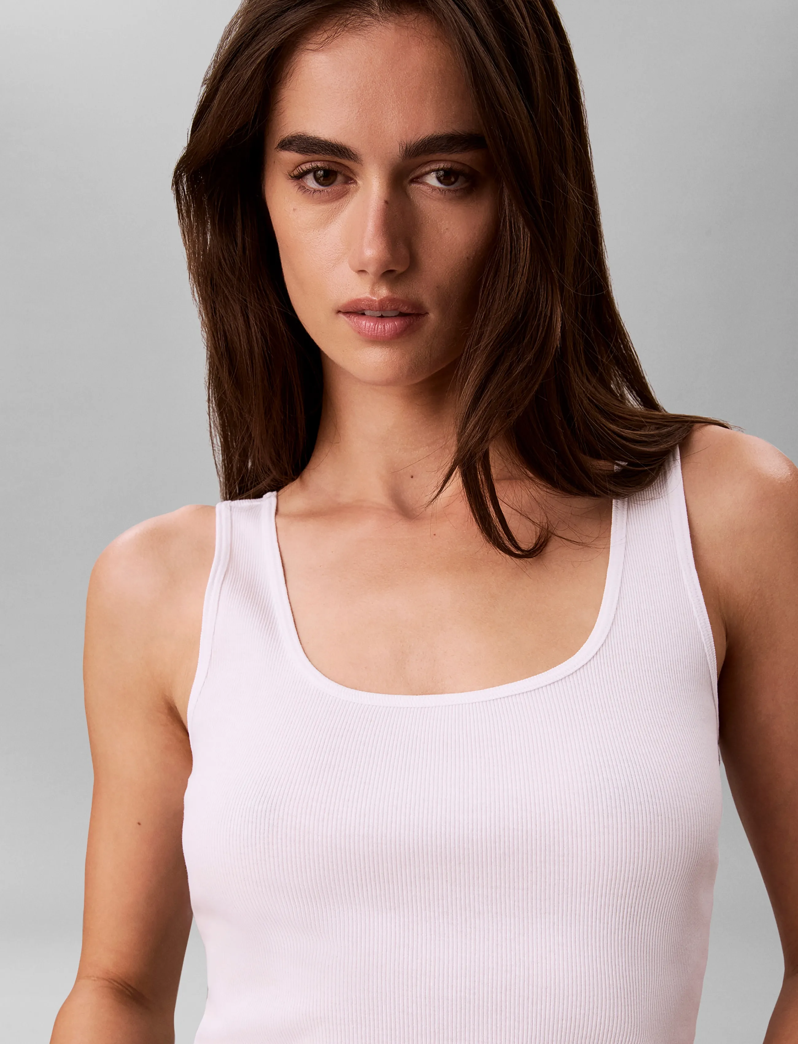 Calvin Klein - SCOOP NECK COTTON TANK 3PK - Överdelar - black brilliant white b10 grey heat - 4