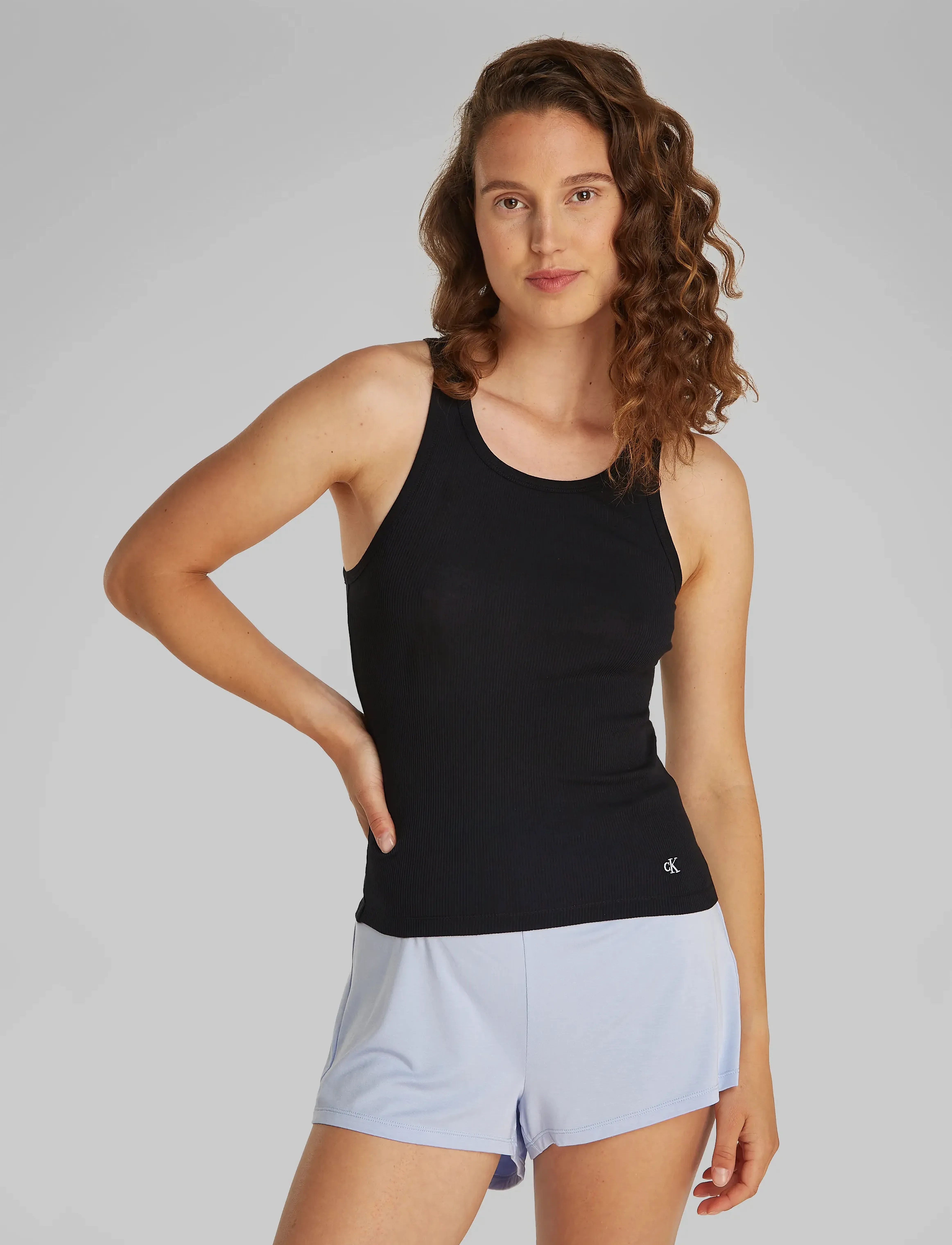 Calvin Klein - SCOOP NECK COTTON TANK 3PK - tops - black/black/black - 3